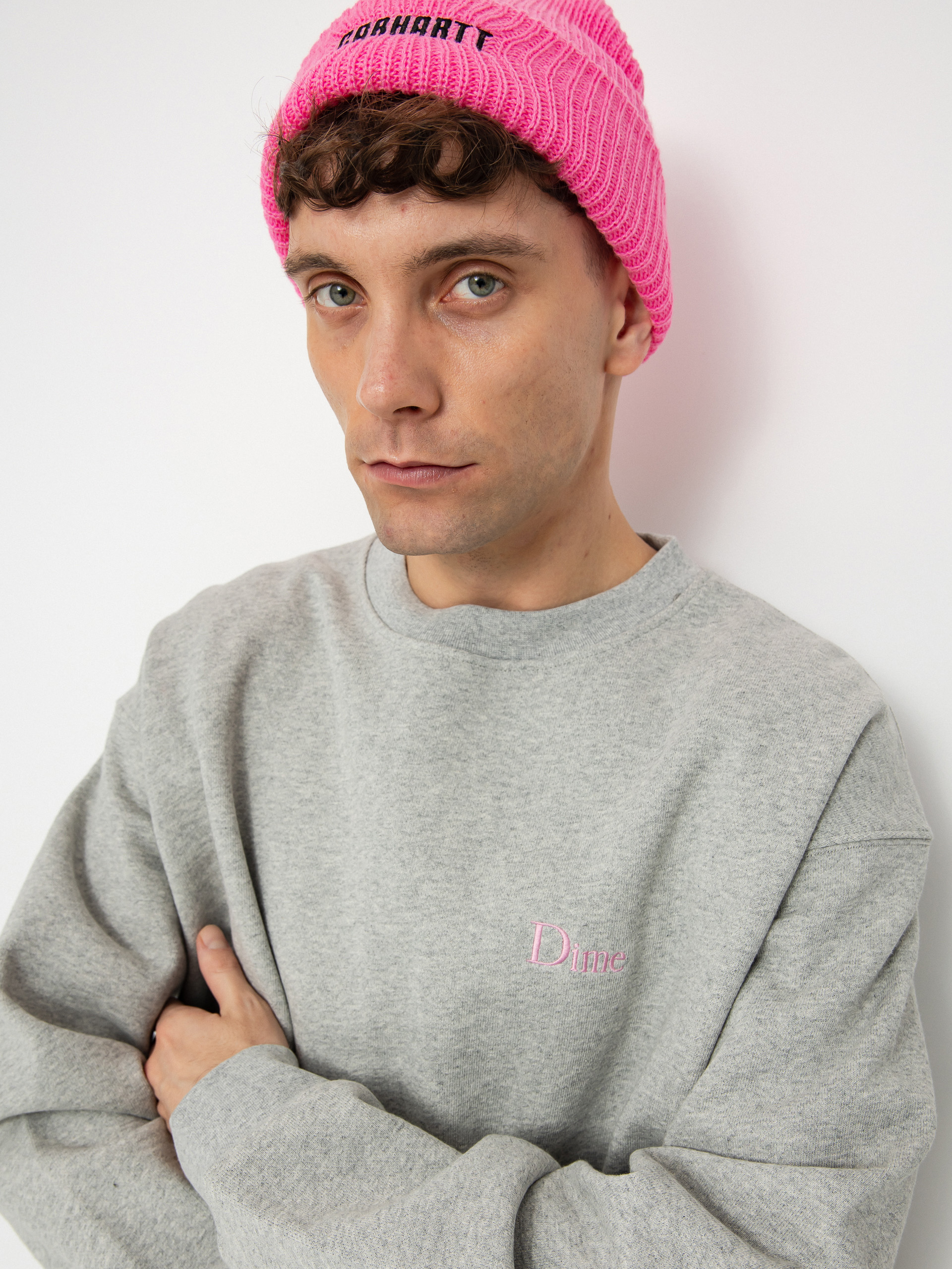 Dime Classic Small Logo Pulóver (heather gray)