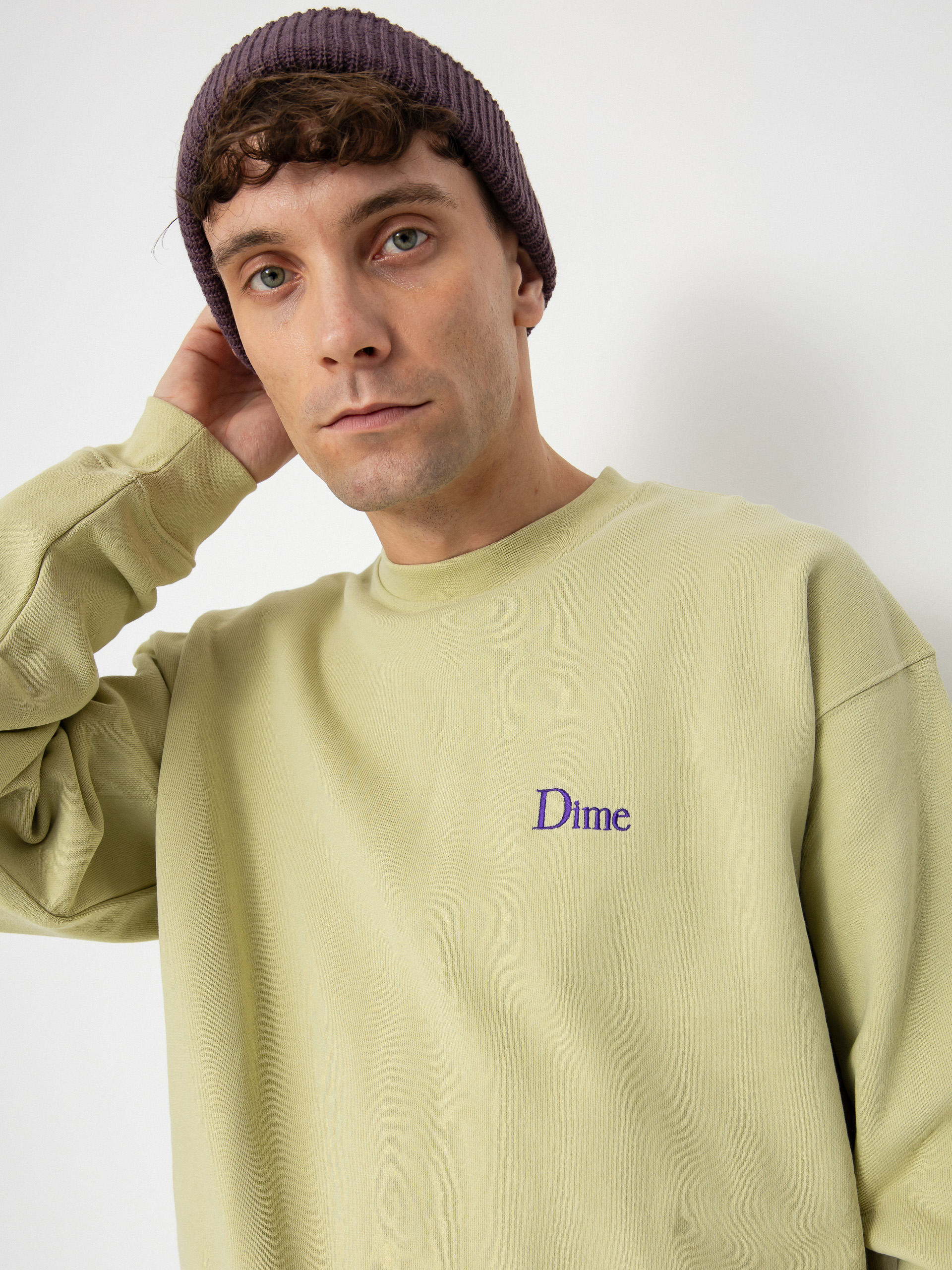 Dime Classic Small Logo Pulóver (light moss)