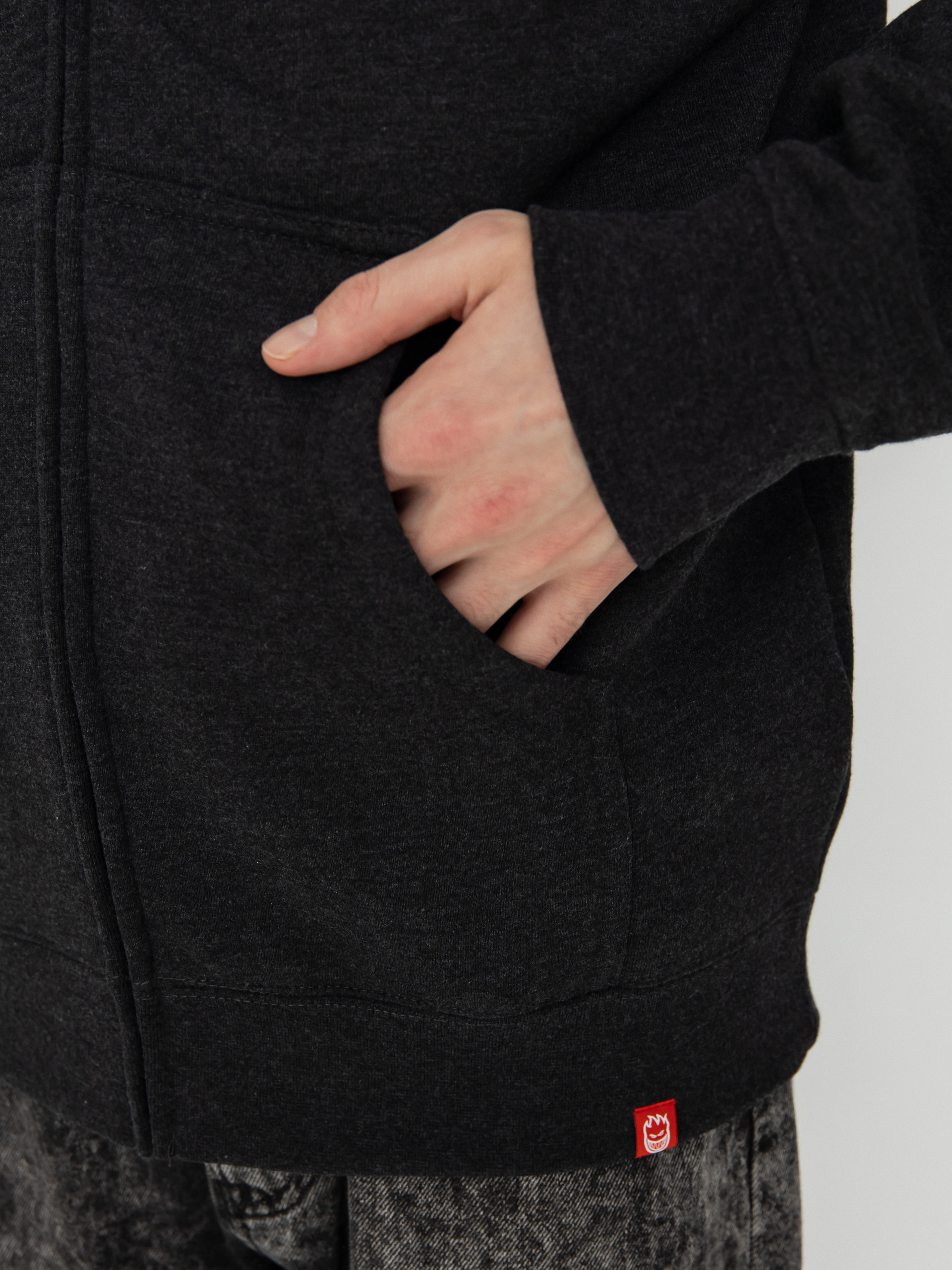 Spitfire Yin Yang ZHD Kapucnis pulóver (charcoal/black)