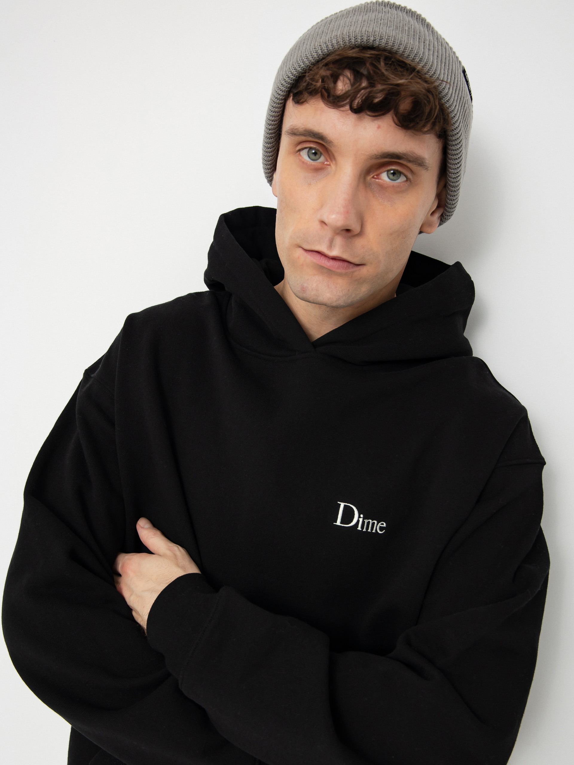 Dime Classic Small Logo HD Kapucnis pulóver (black)