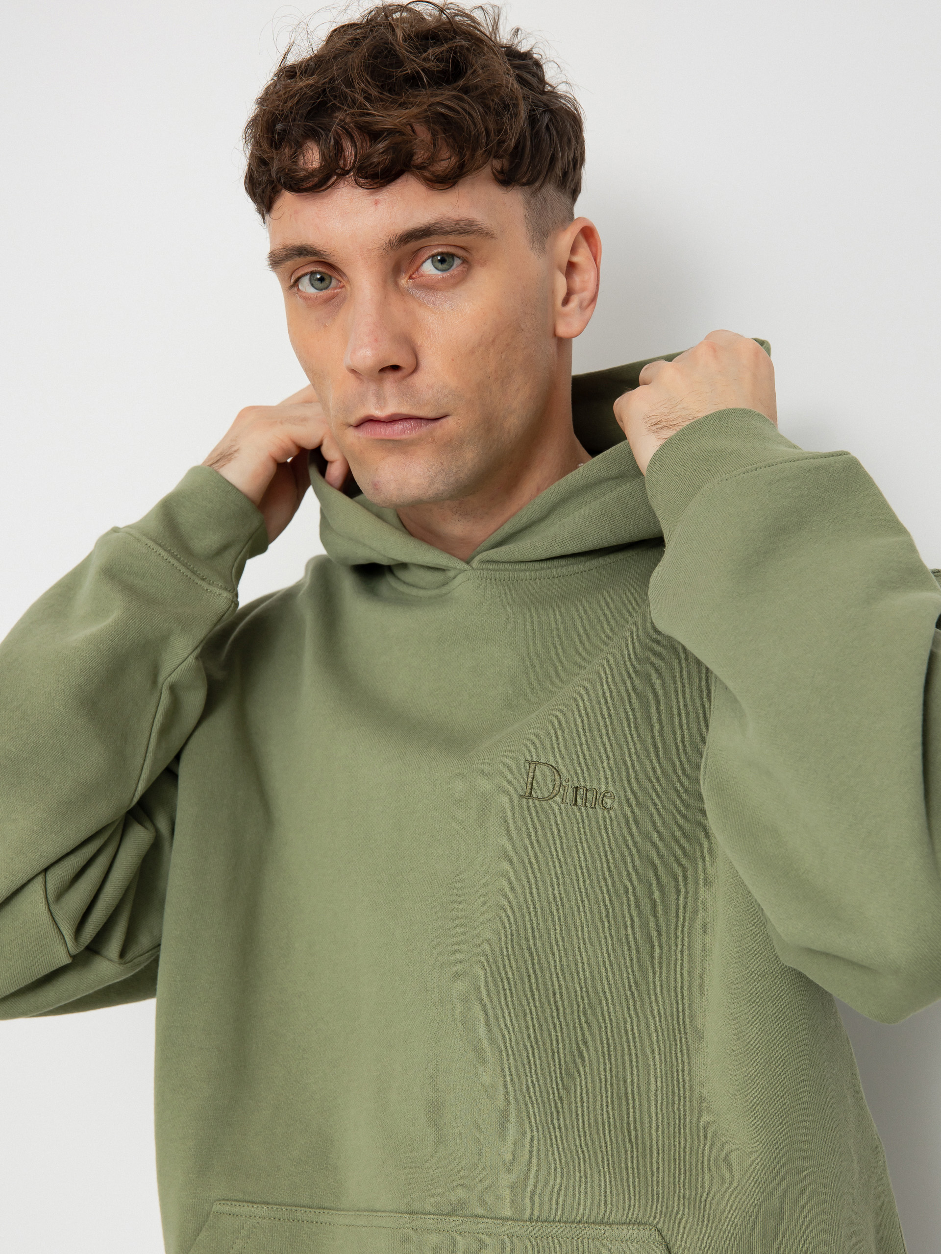 Dime Classic Small Logo HD Kapucnis pulóver (warm khaki)