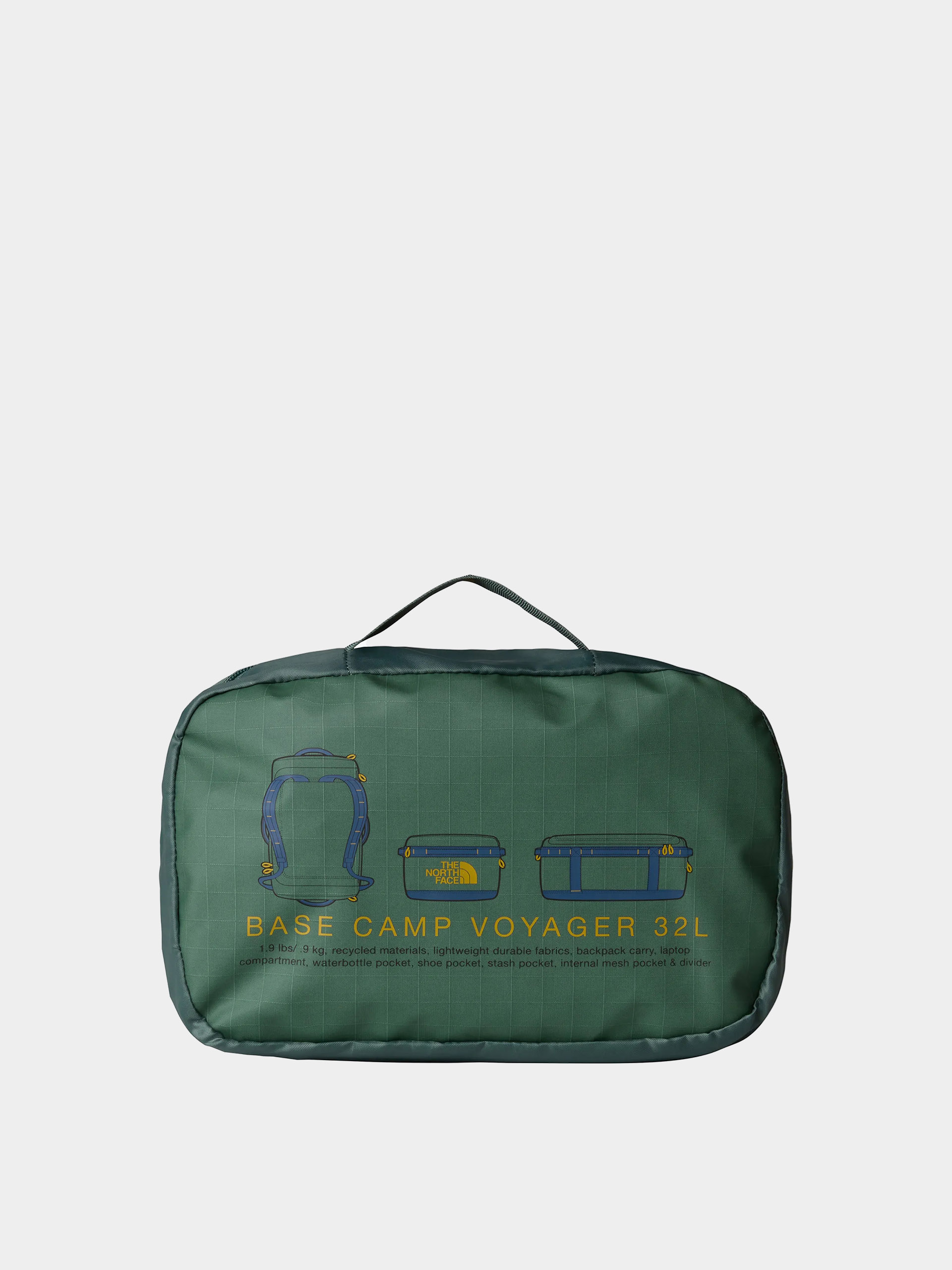 Táska The North Face Base Camp Voyager Duffel 32L (duck green/shady blue)