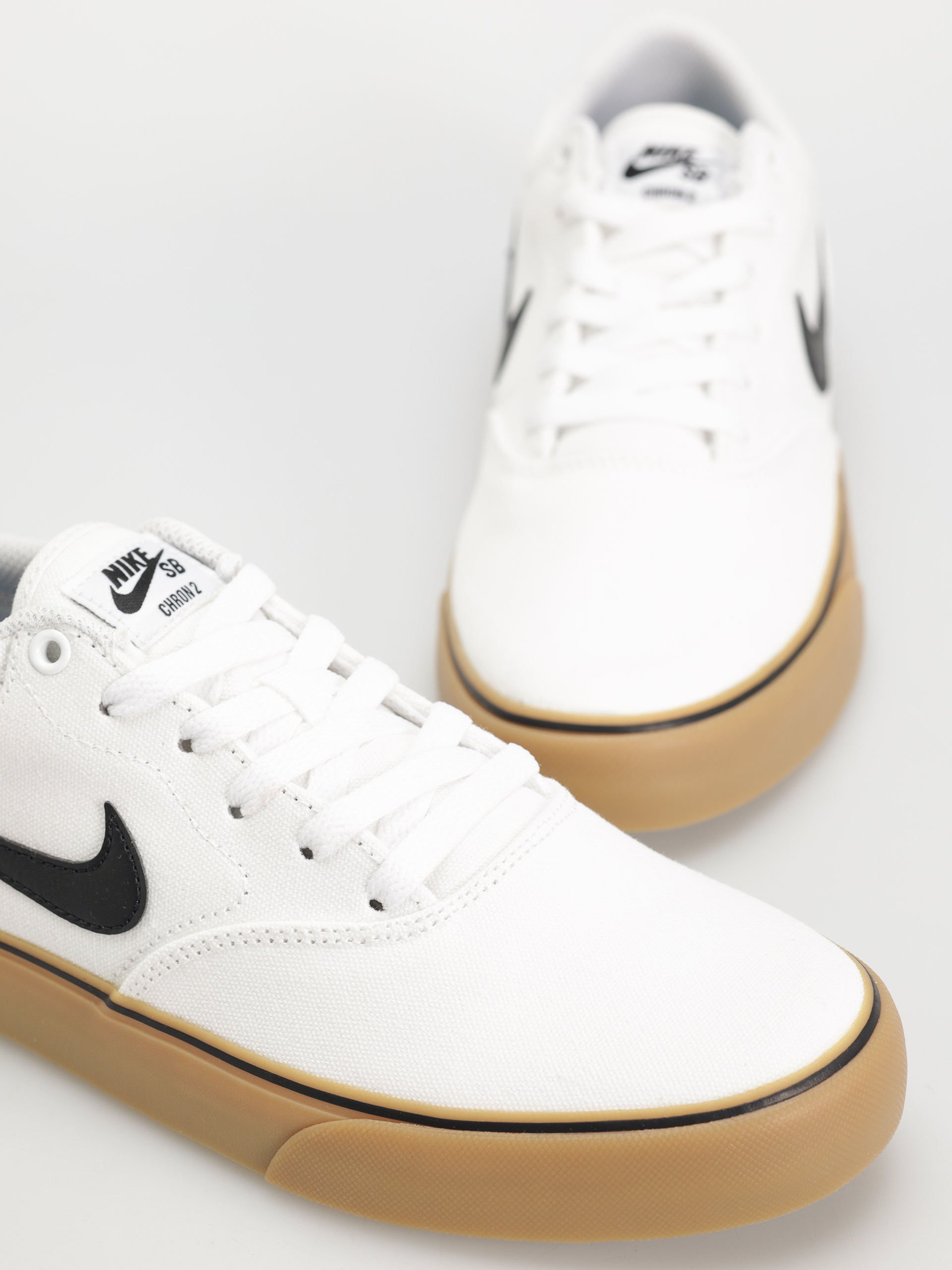Nike SB Chron 2 Canvas Cipők (white/black white gum light brown)