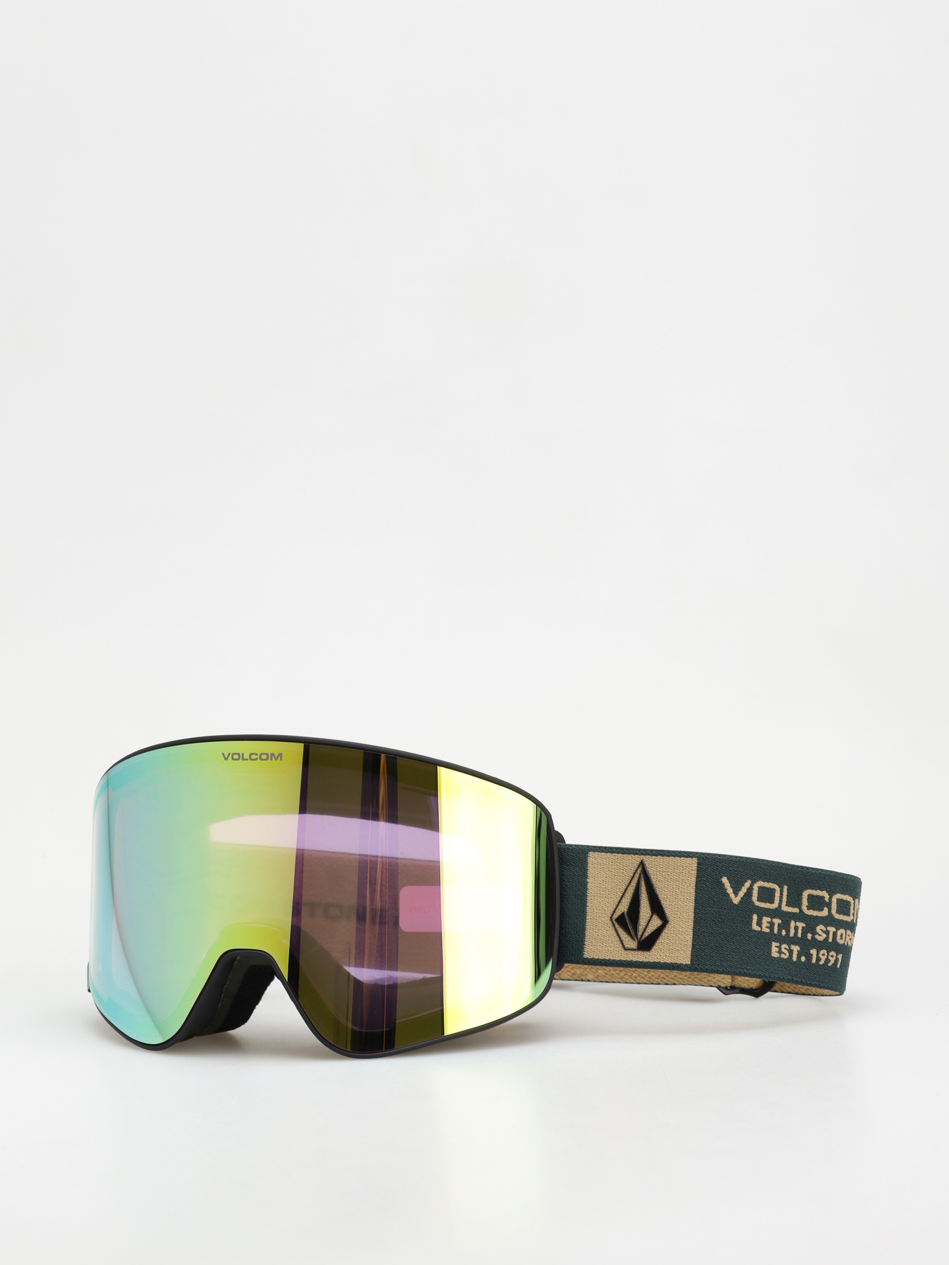 Volcom Odyssey Snowboard szemu00fcveg (scb snd/gold chrome+bl dark grey)