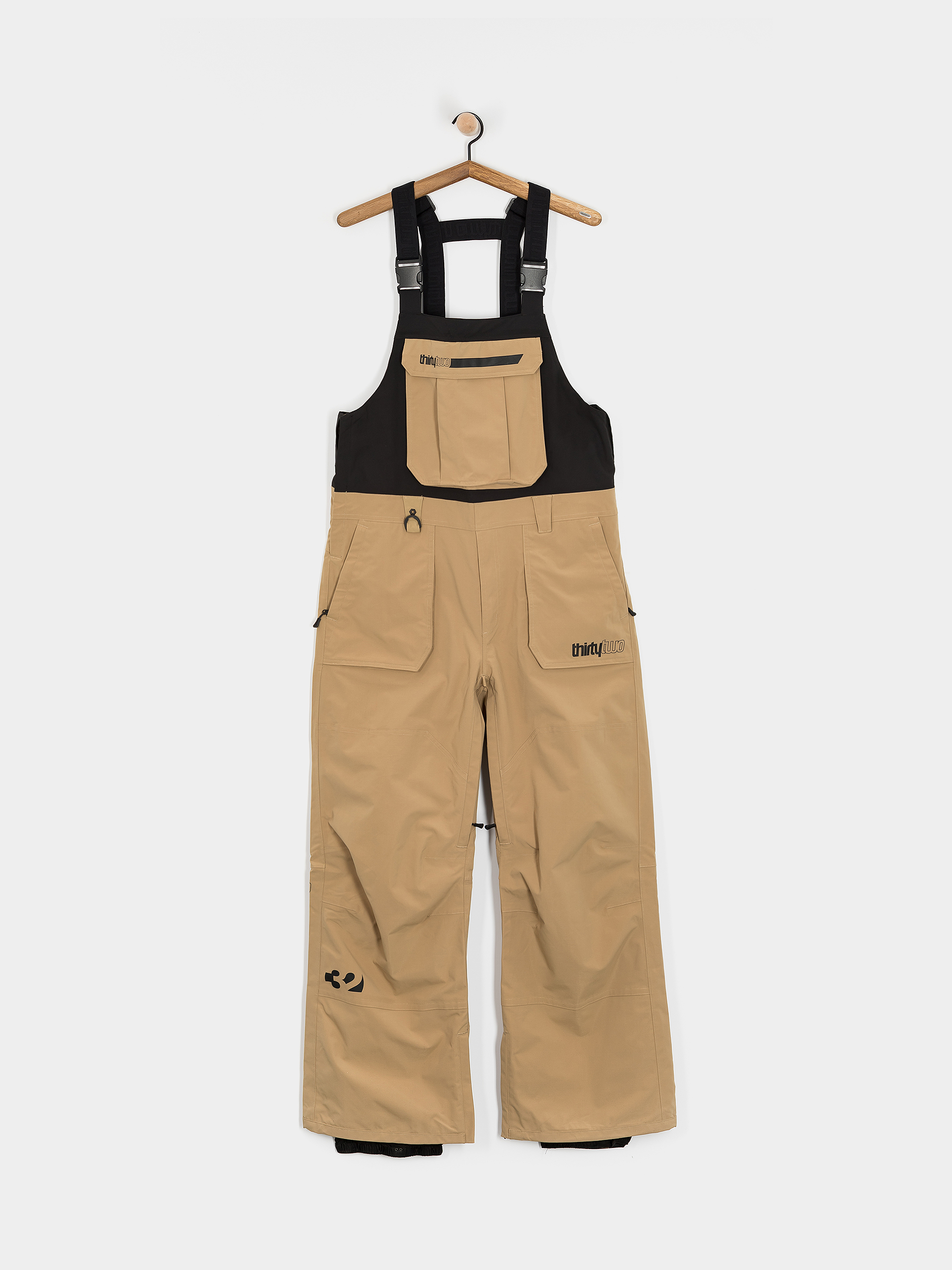 Férfi Snowboard nadrág ThirtyTwo Basement Bib (khaki)