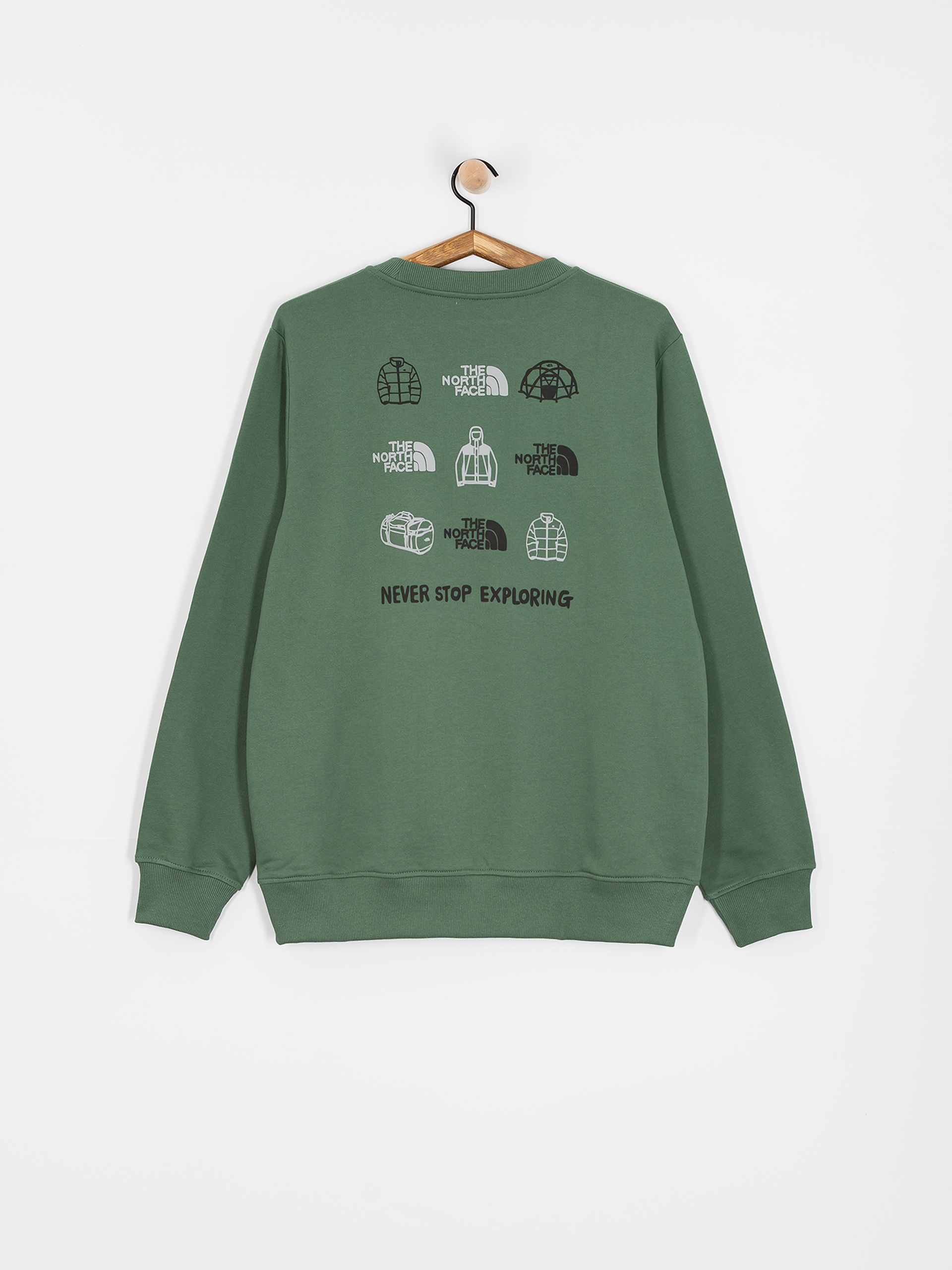 The North Face Outdoor Graphic Pulóver (duck green)