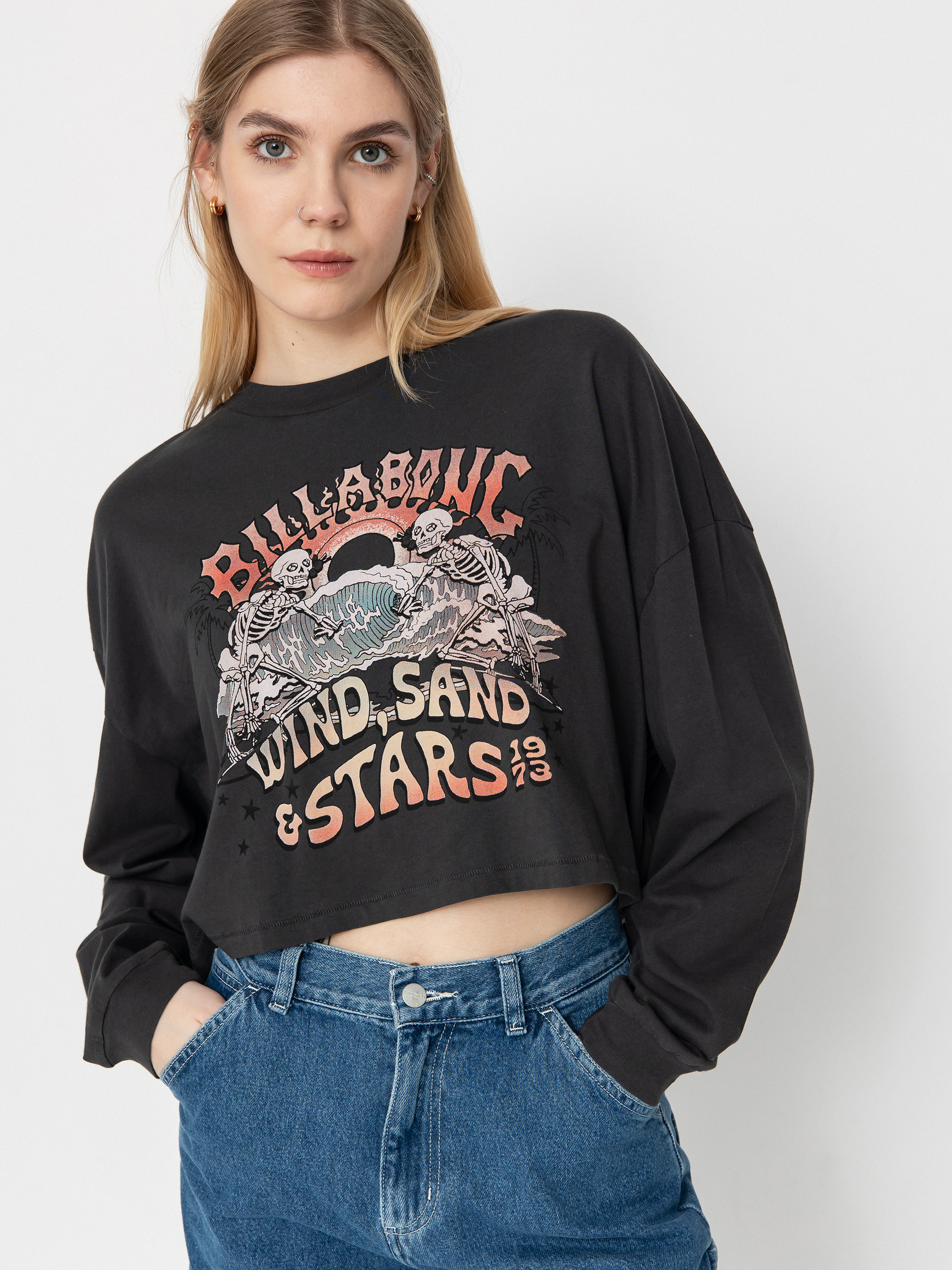 Billabong Stars In Your E Wmn Hosszú ujjú felső (off black)