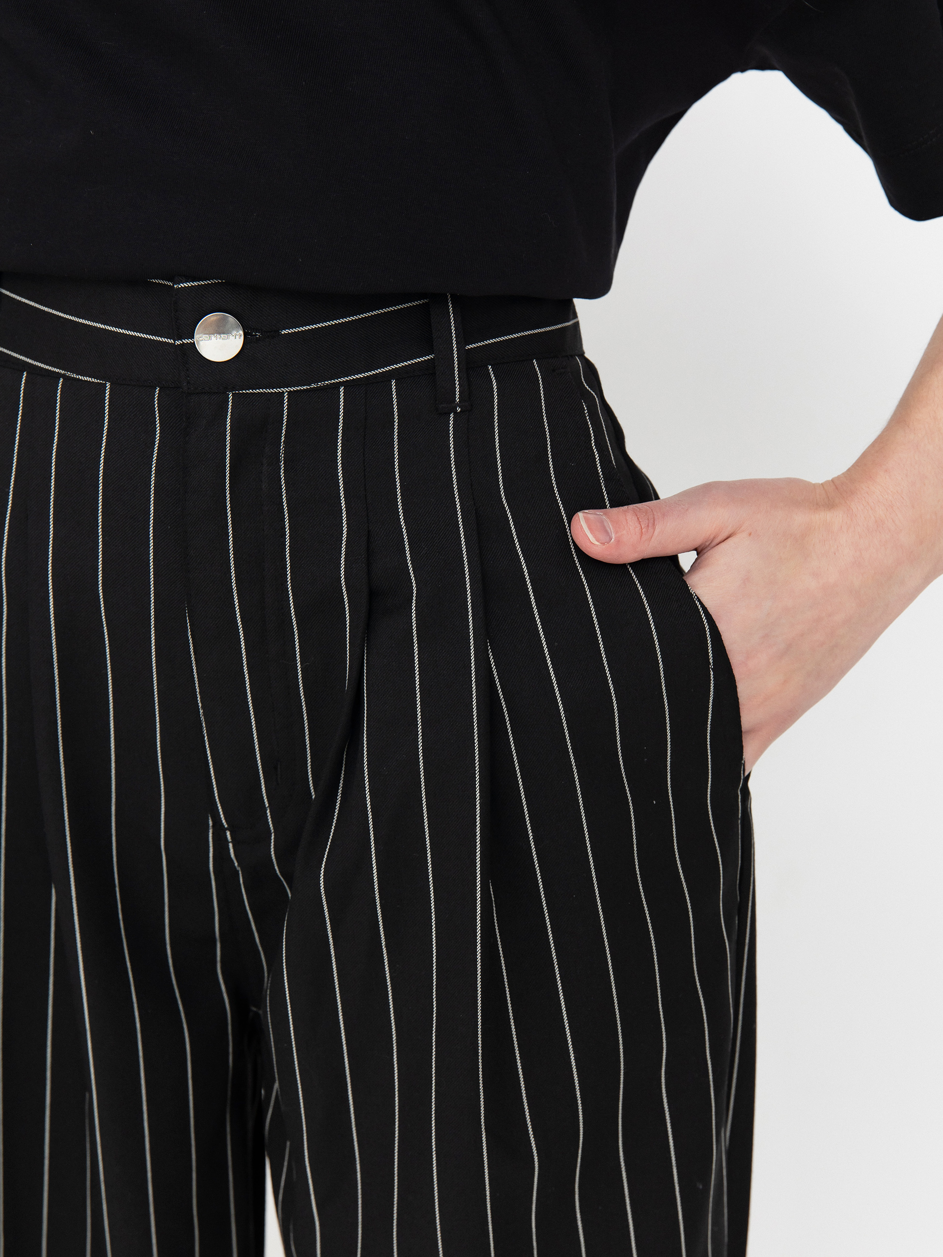 Carhartt WIP Seaton Wmn Kisnadrág (seaton stripe black)