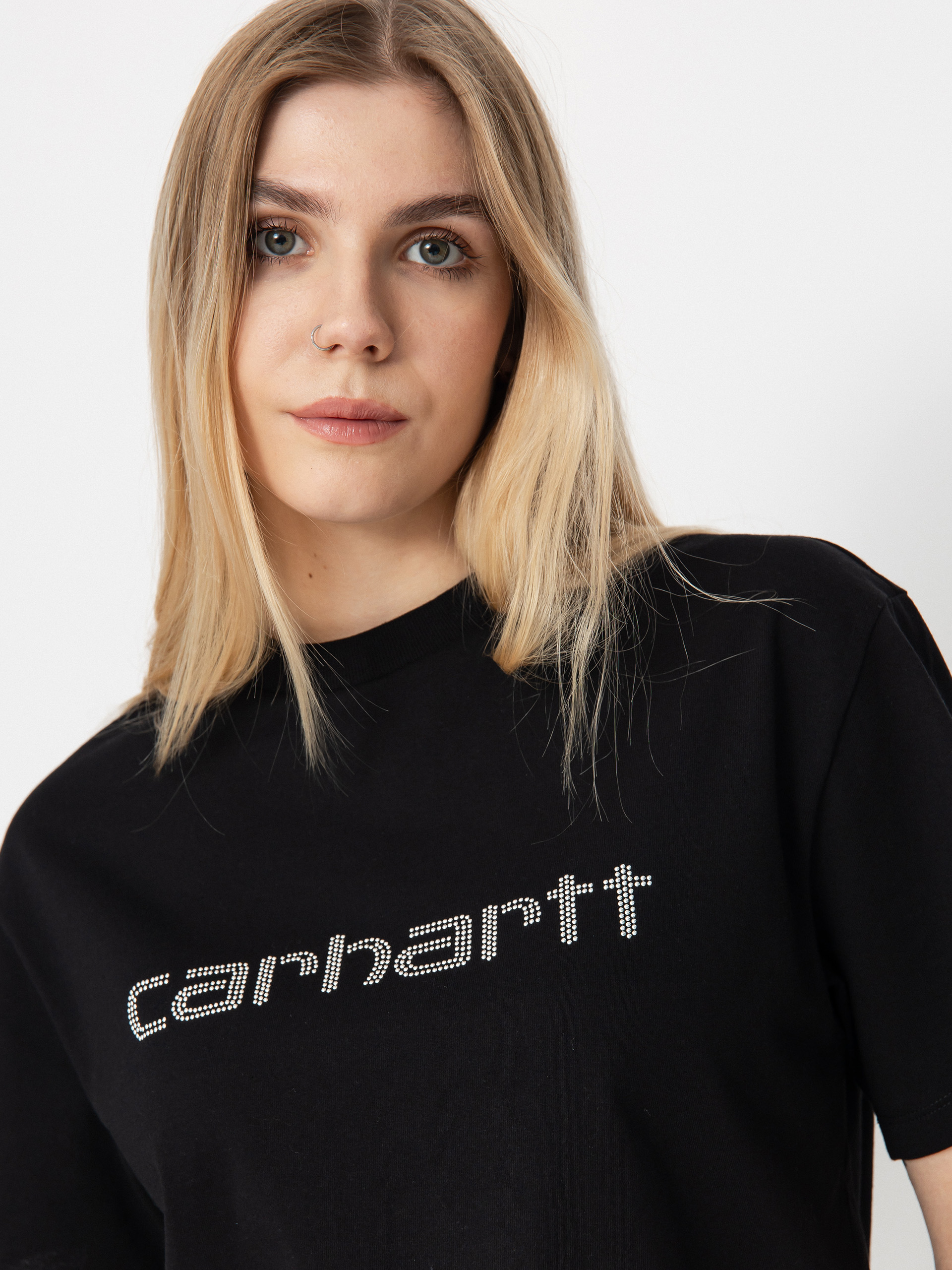 Carhartt WIP Rivet Script Wmn Póló (black/silver)