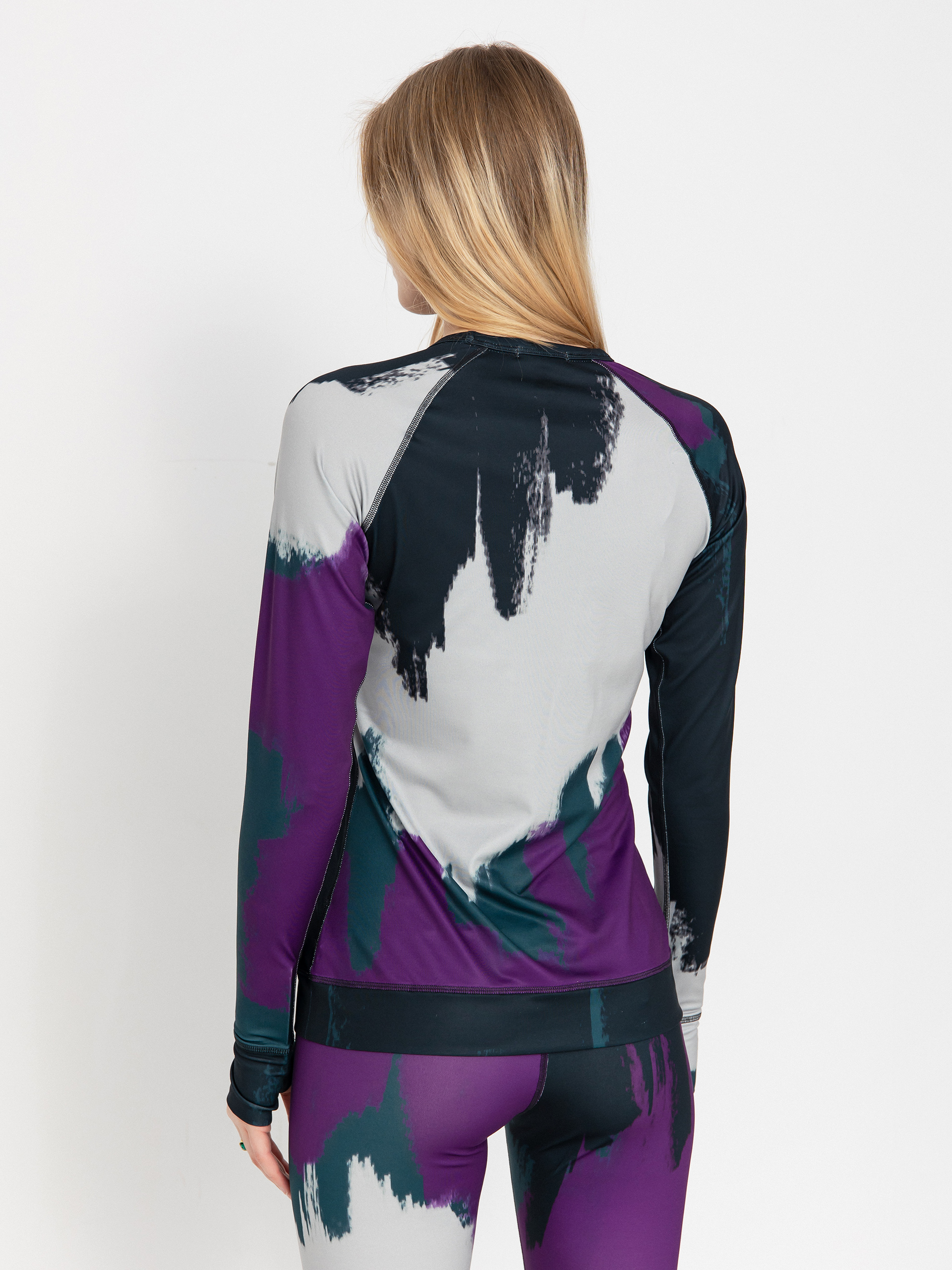 Női Hosszú ujjú felső Burton Lightweight X Crew (silver sconce/forest chalk)