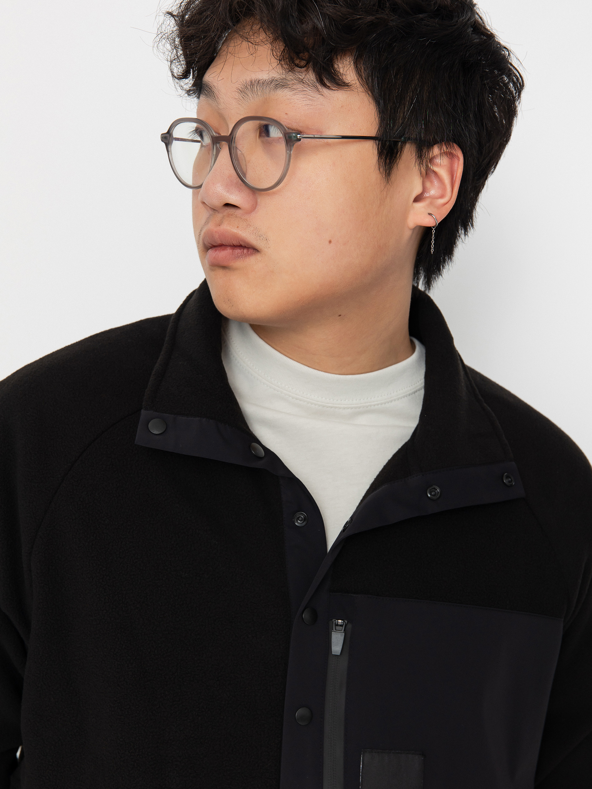 Férfi Thermo pulóver ThirtyTwo Rest Stop Anorak (black)