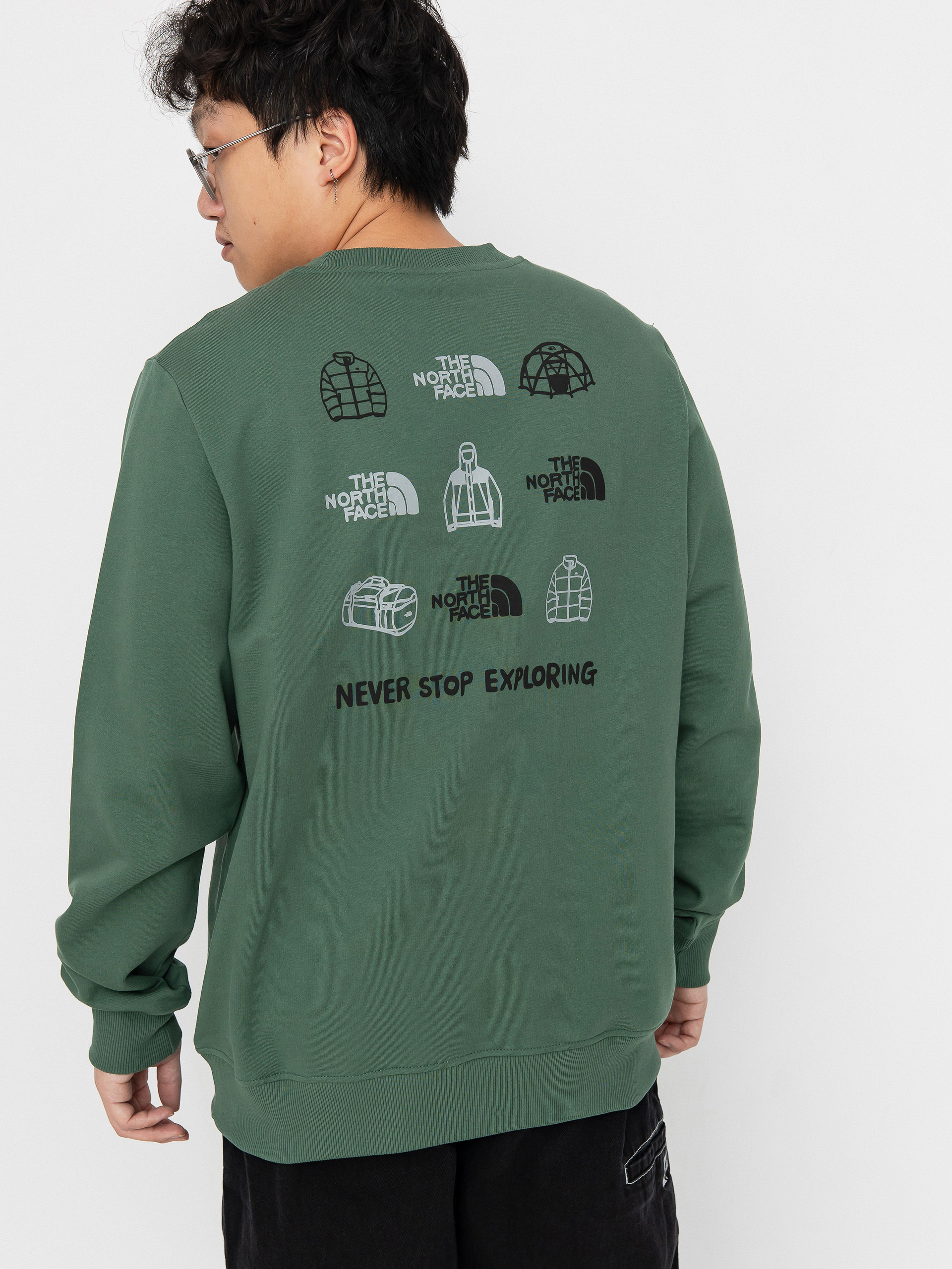 The North Face Outdoor Graphic Pulóver (duck green)