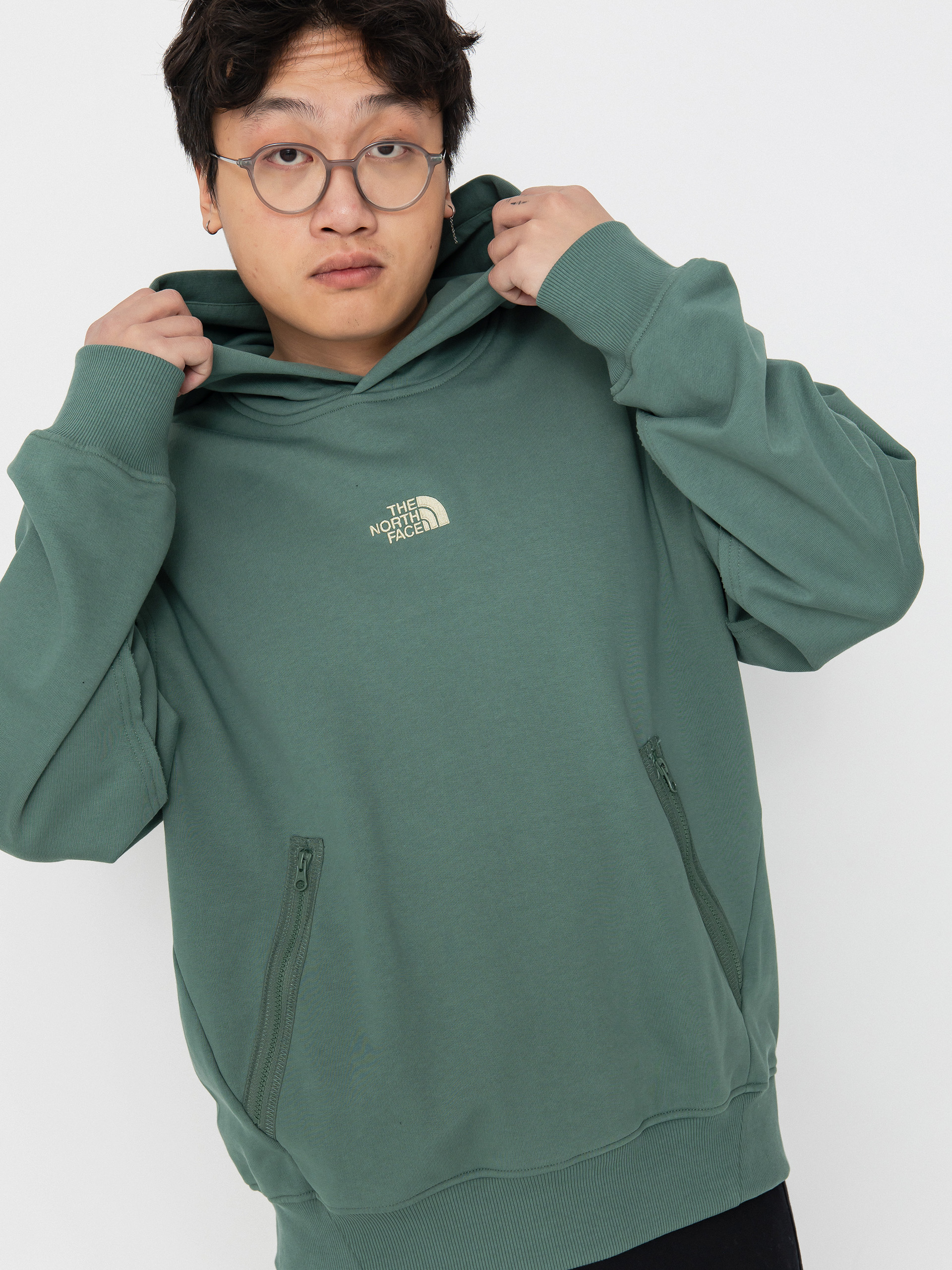 The North Face Heritage Graphic Relaxed HD Kapucnis pulóver (duck green)