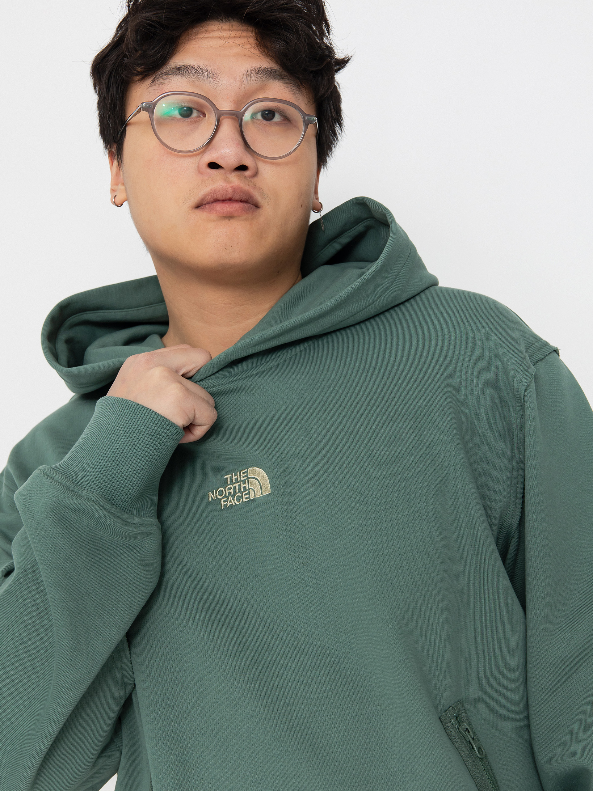 The North Face Heritage Graphic Relaxed HD Kapucnis pulóver (duck green)