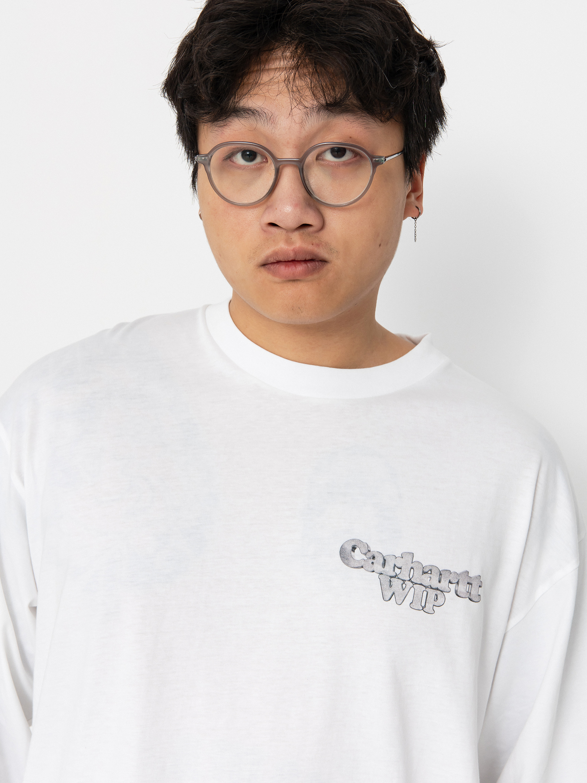 Carhartt WIP Chain Link Hosszú ujjú felső (white/silver)