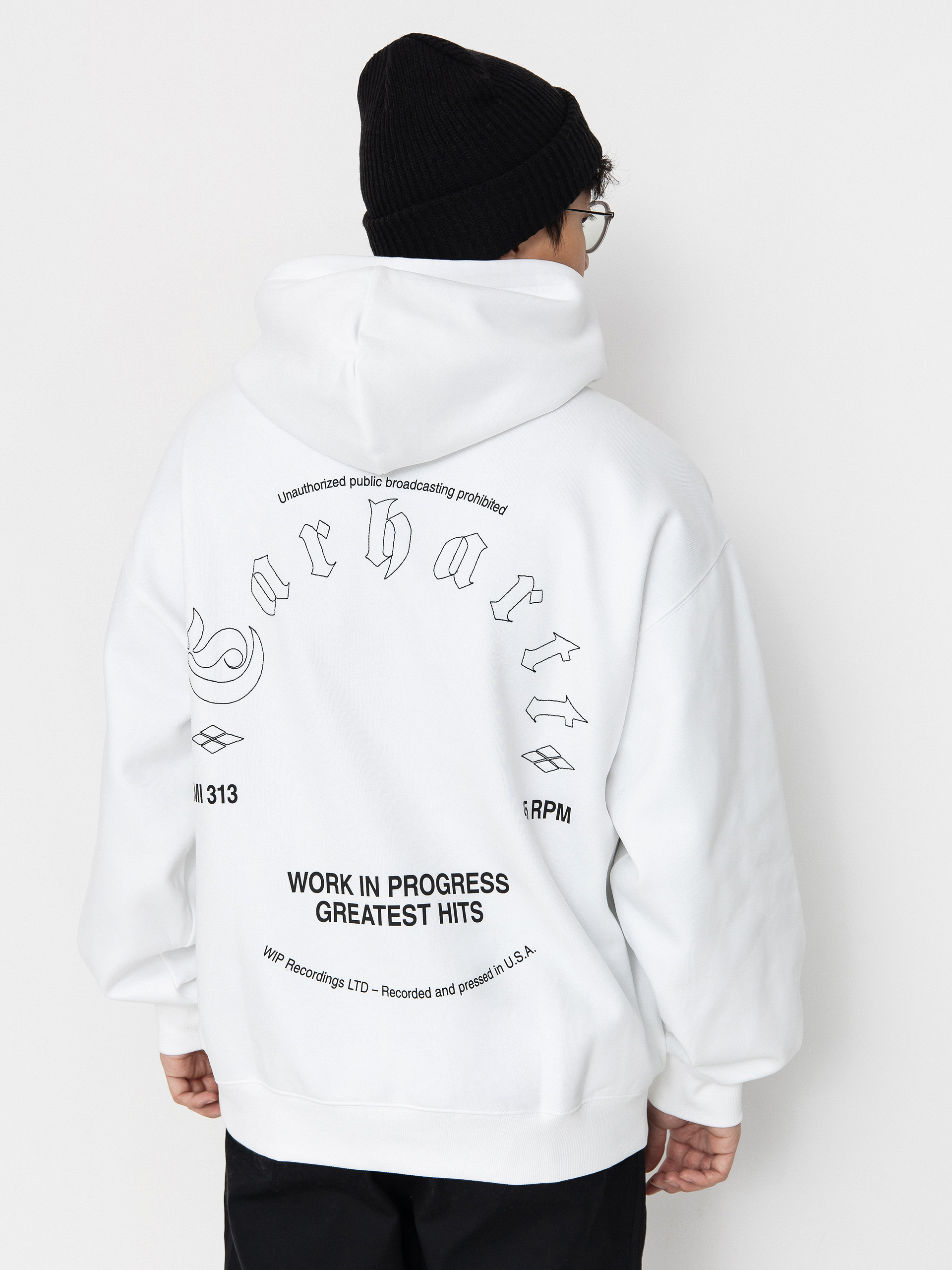 Carhartt WIP Greatest Hits HD Kapucnis pulóver (white/black)