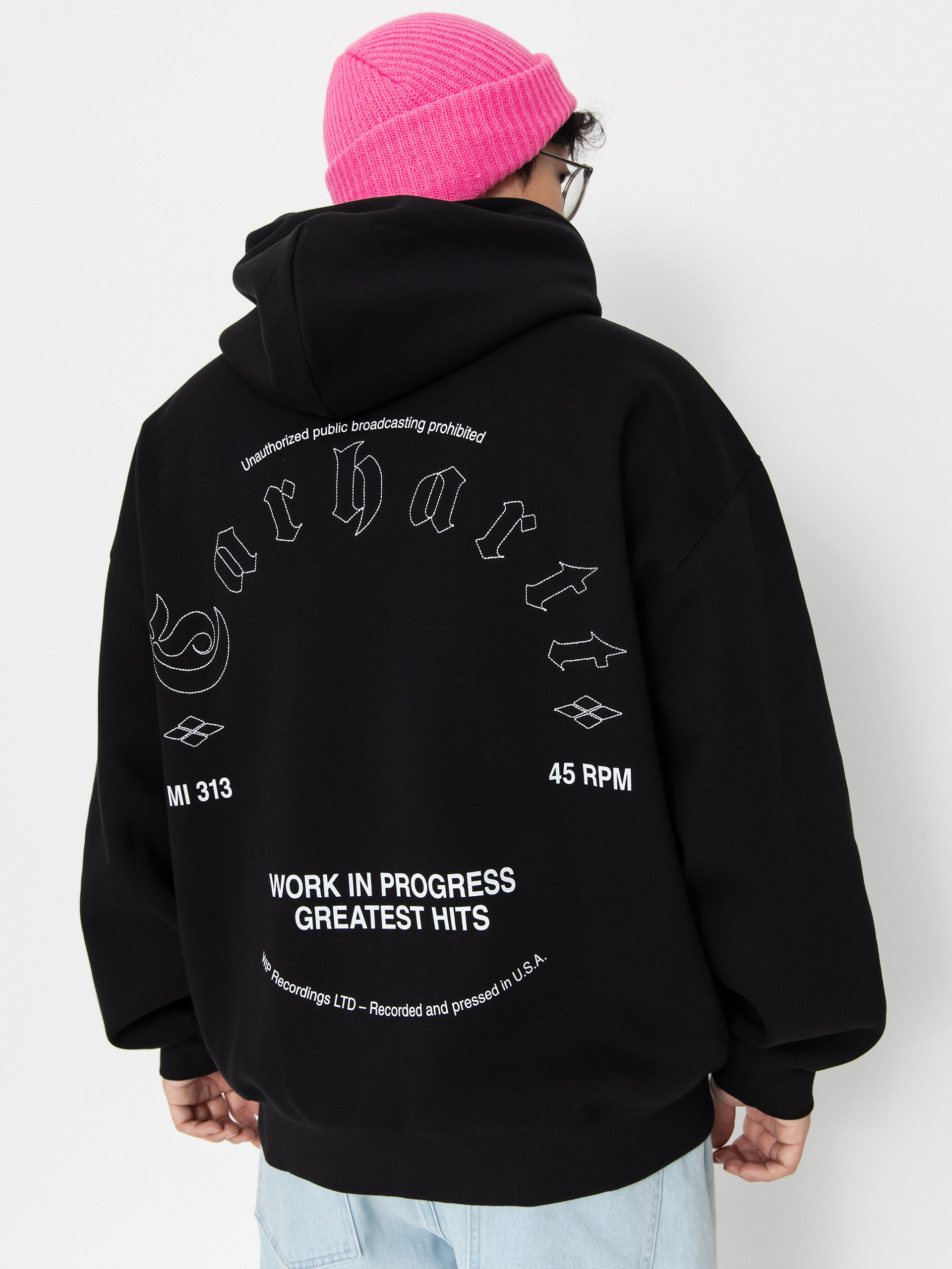 Carhartt WIP Greatest Hits HD Kapucnis pulóver (black/white)