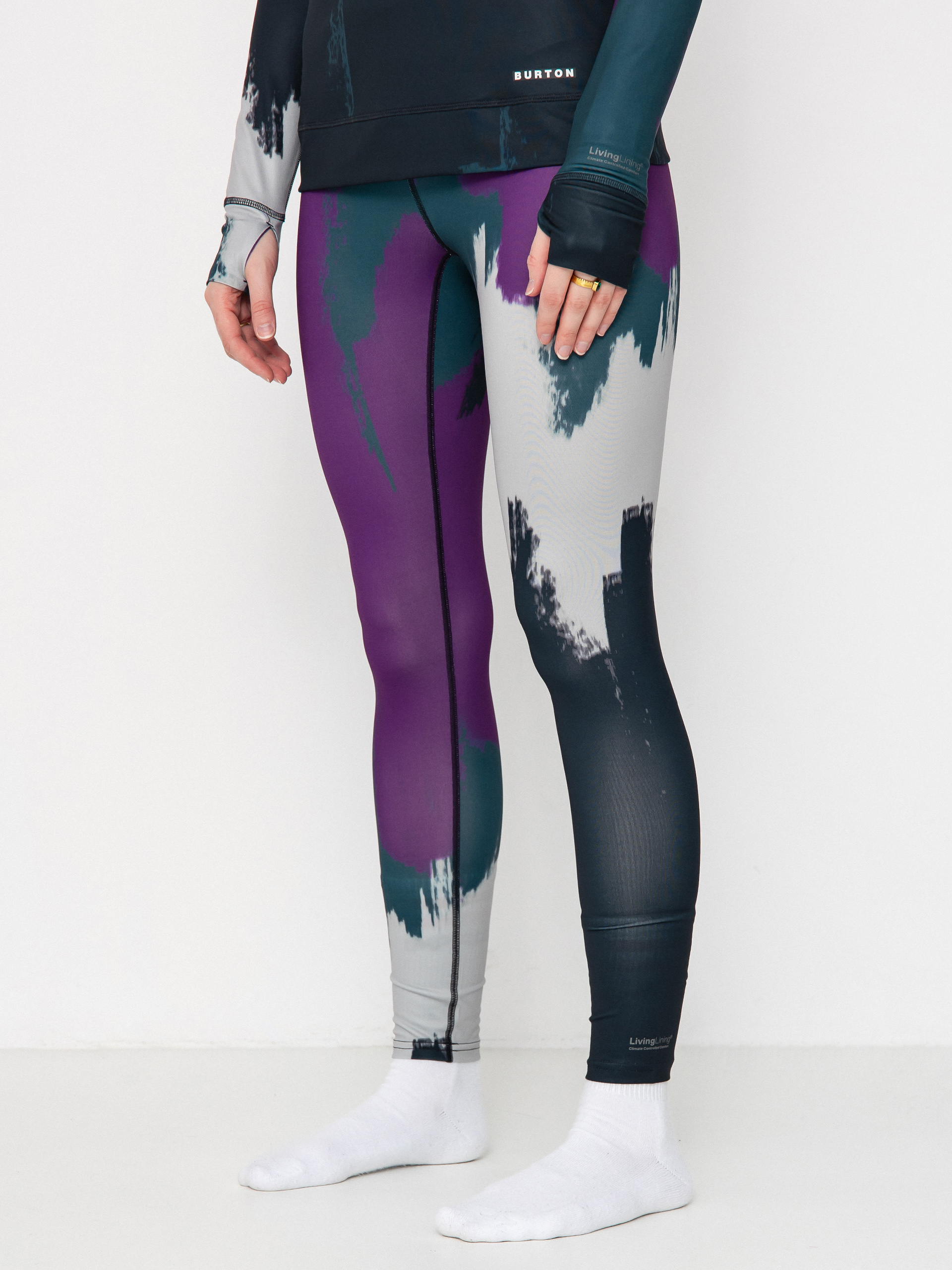 Női Thermo leggings Burton Lightweight X (silver sconce/forest chalk)