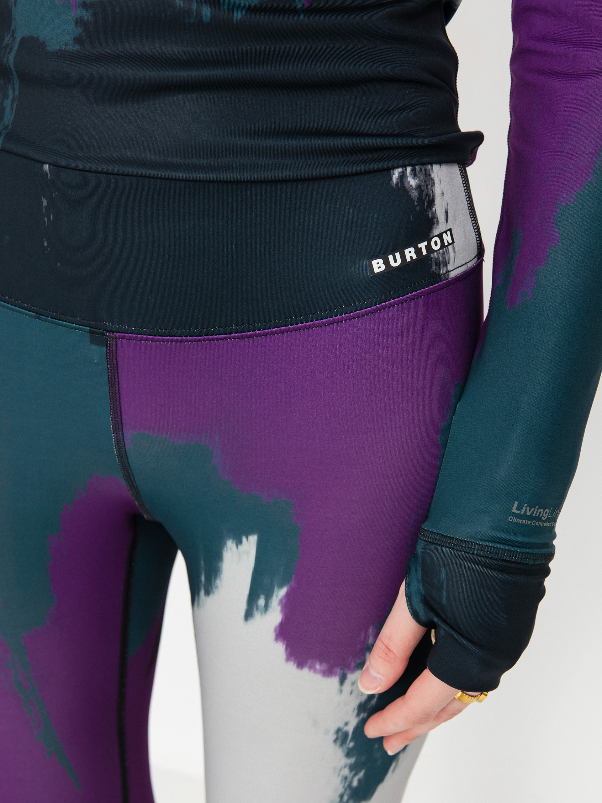 Női Thermo leggings Burton Lightweight X (silver sconce/forest chalk)