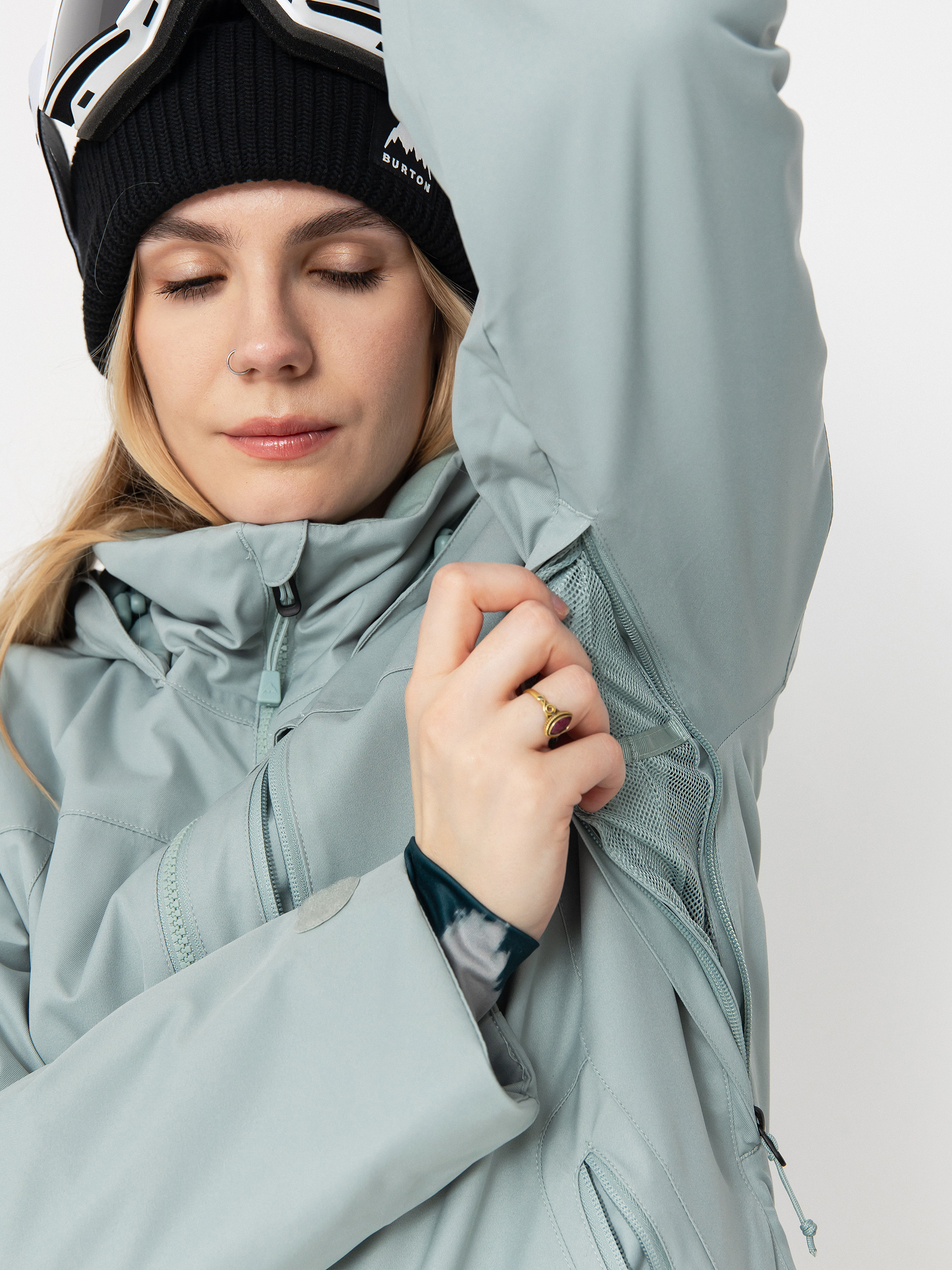 Női Snowboard dzseki Burton Lelah (petrol green)