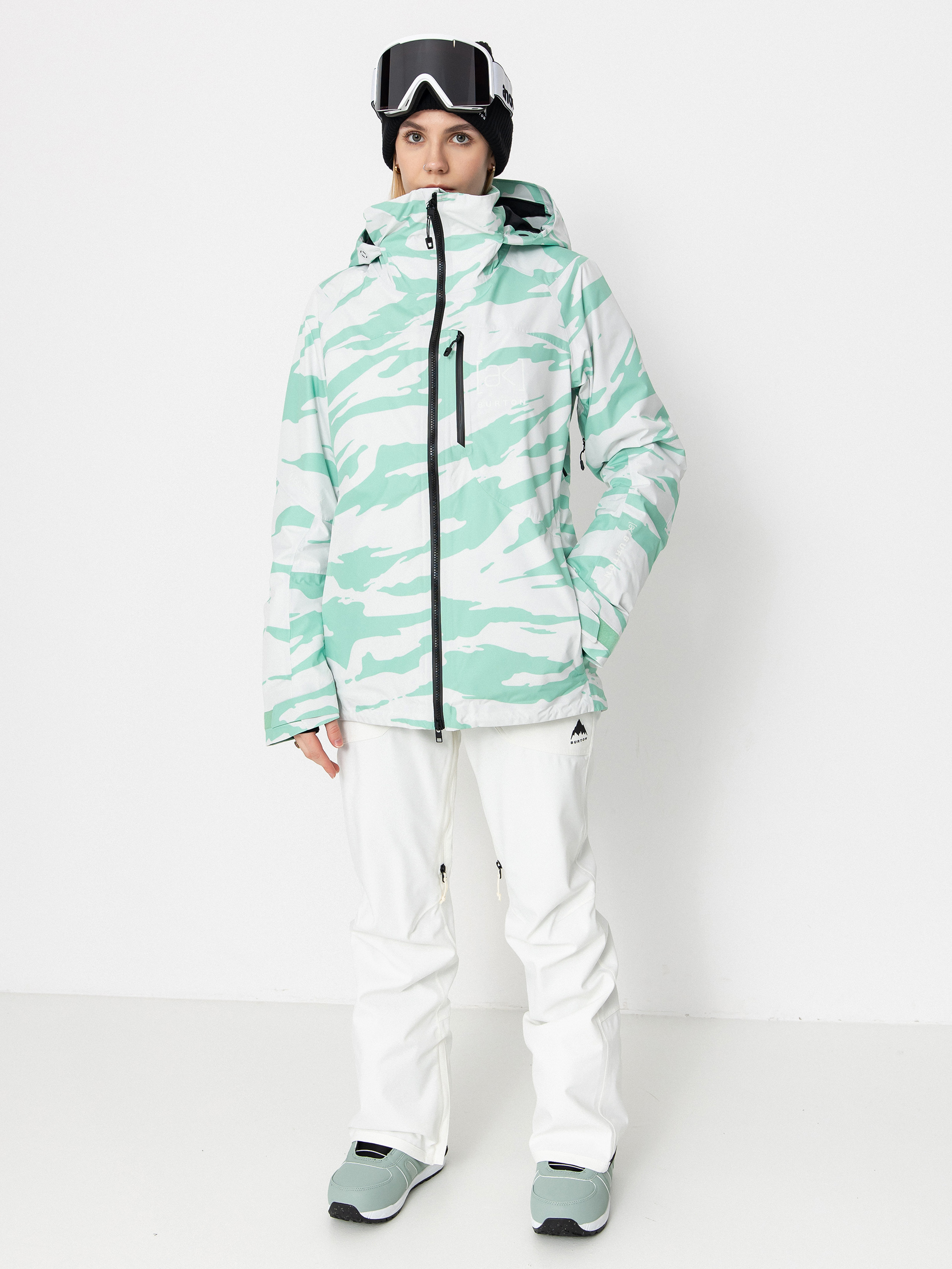 Női Snowboard dzseki Burton Ak Gore Tex Embark (oversized zebra)