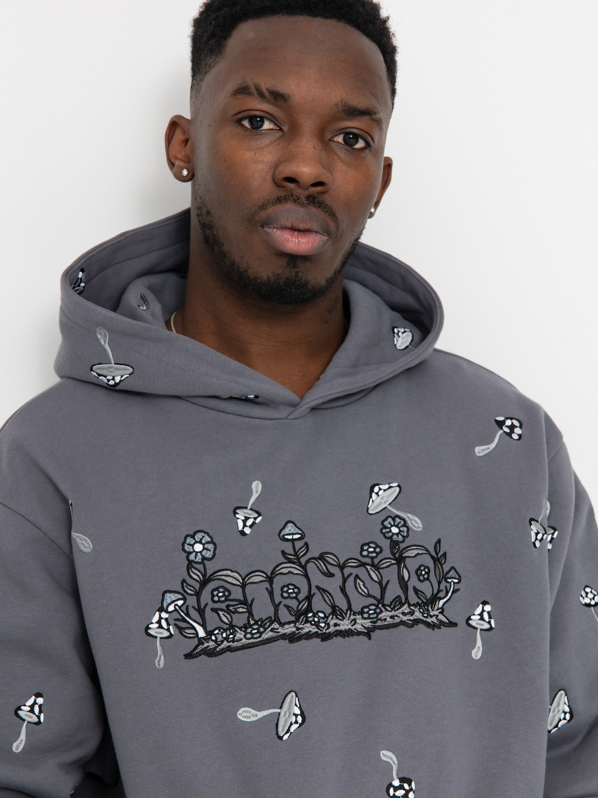 Kapucnis pulóver RipNDip Field Euphoria HD (charcoal)