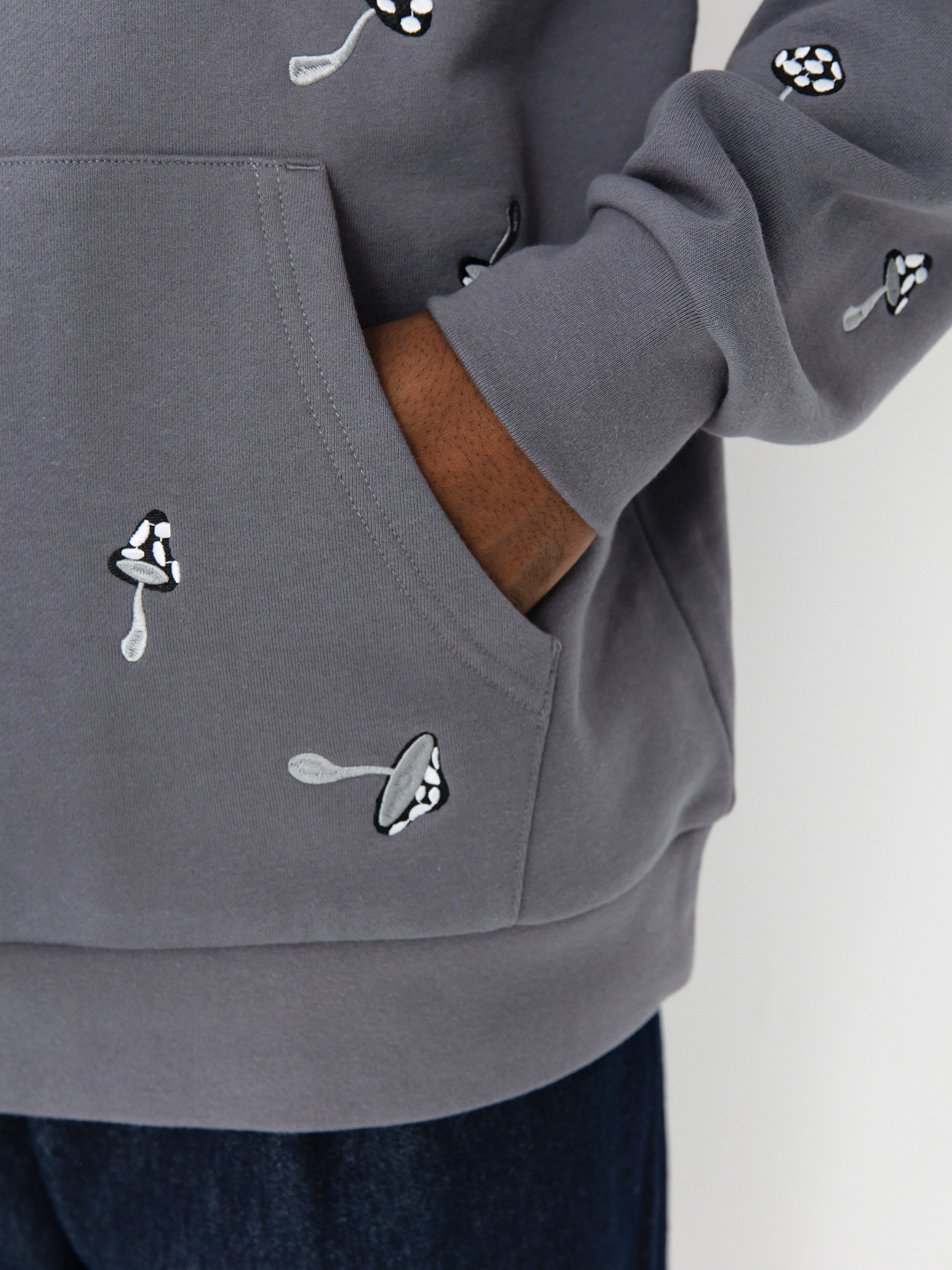 Kapucnis pulóver RipNDip Field Euphoria HD (charcoal)