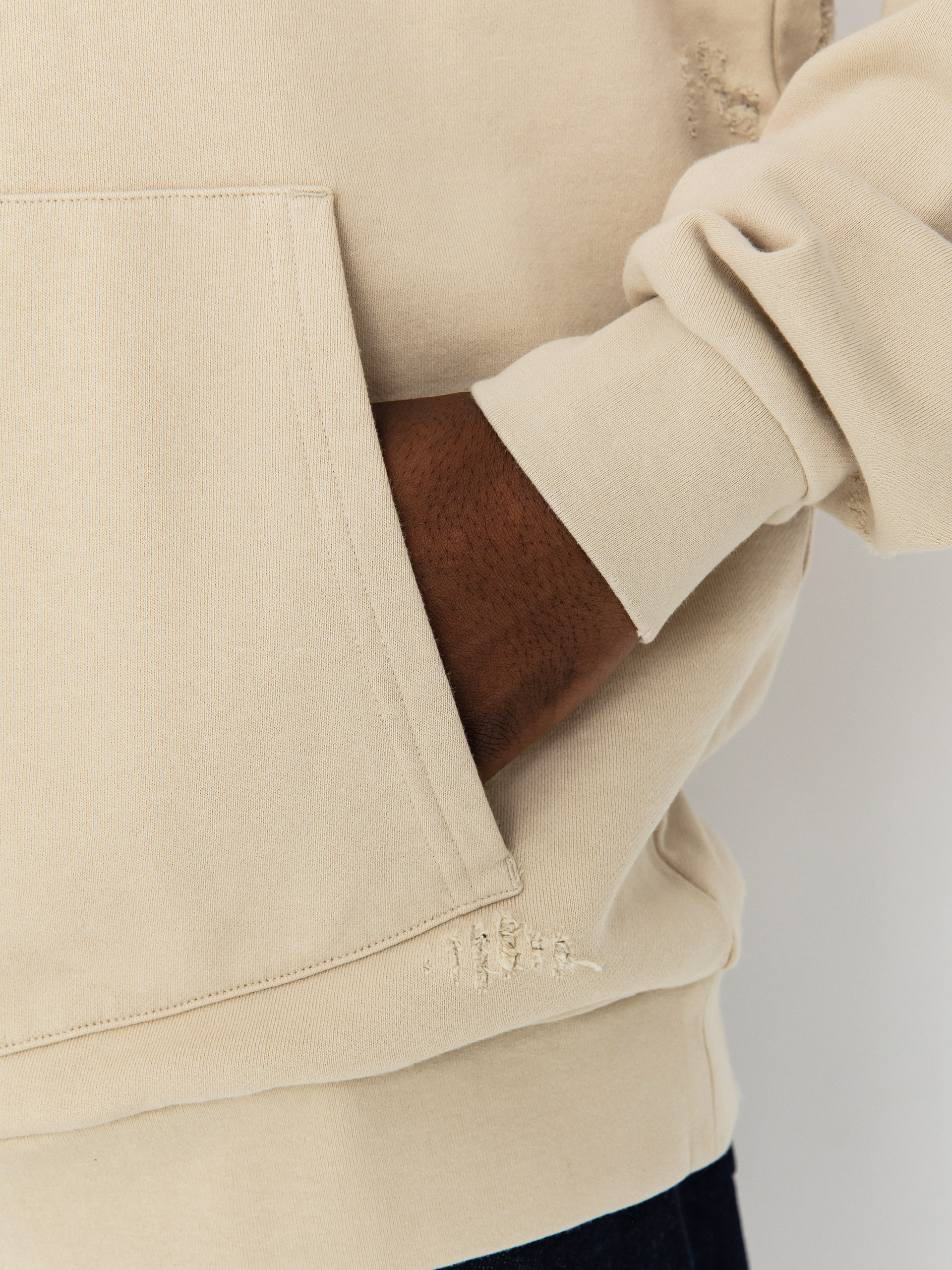 Kapucnis pulóver RipNDip Script HD (khaki)