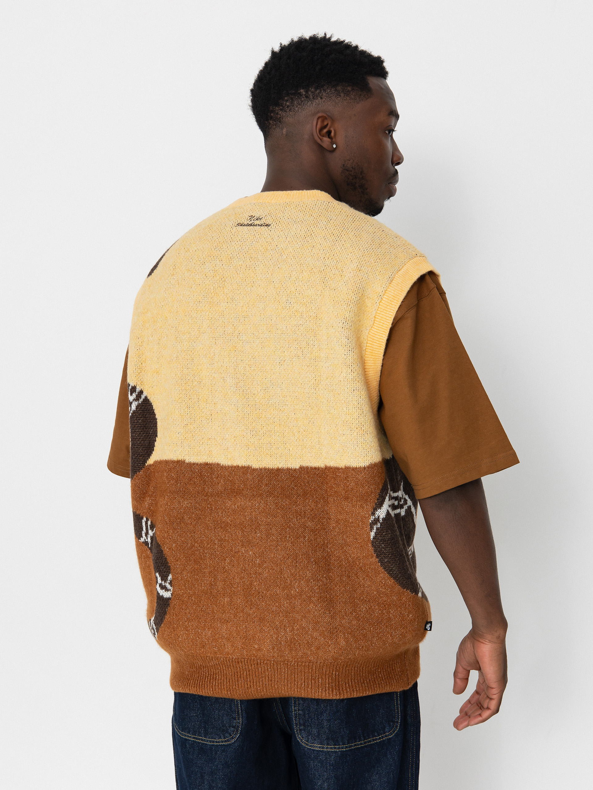 Nike SB SL Sweater Snake Mellény (celestial gold/lt british tan)