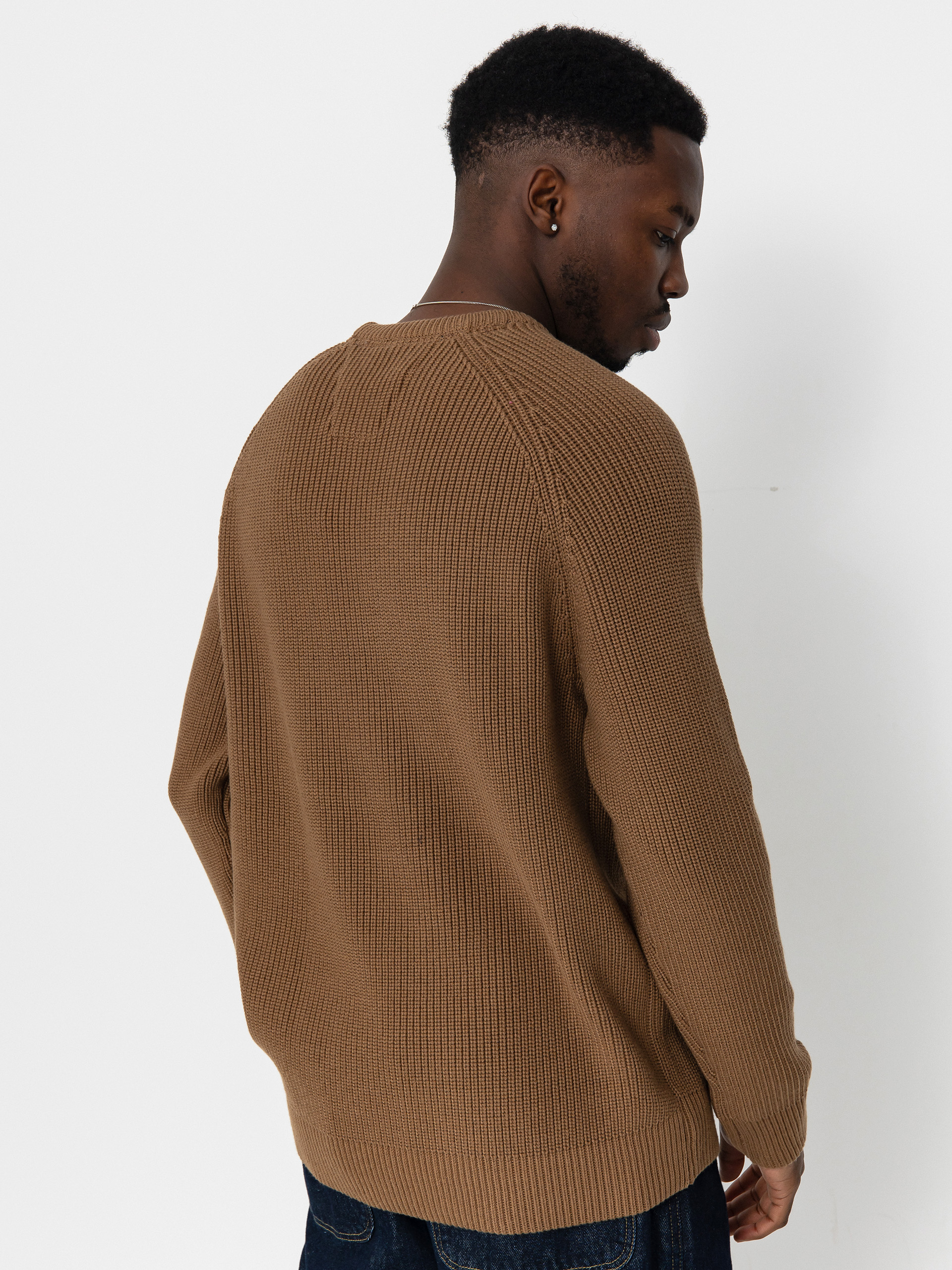 Poetic Collective Graff Knitted Crewneck Pulóver (brown)