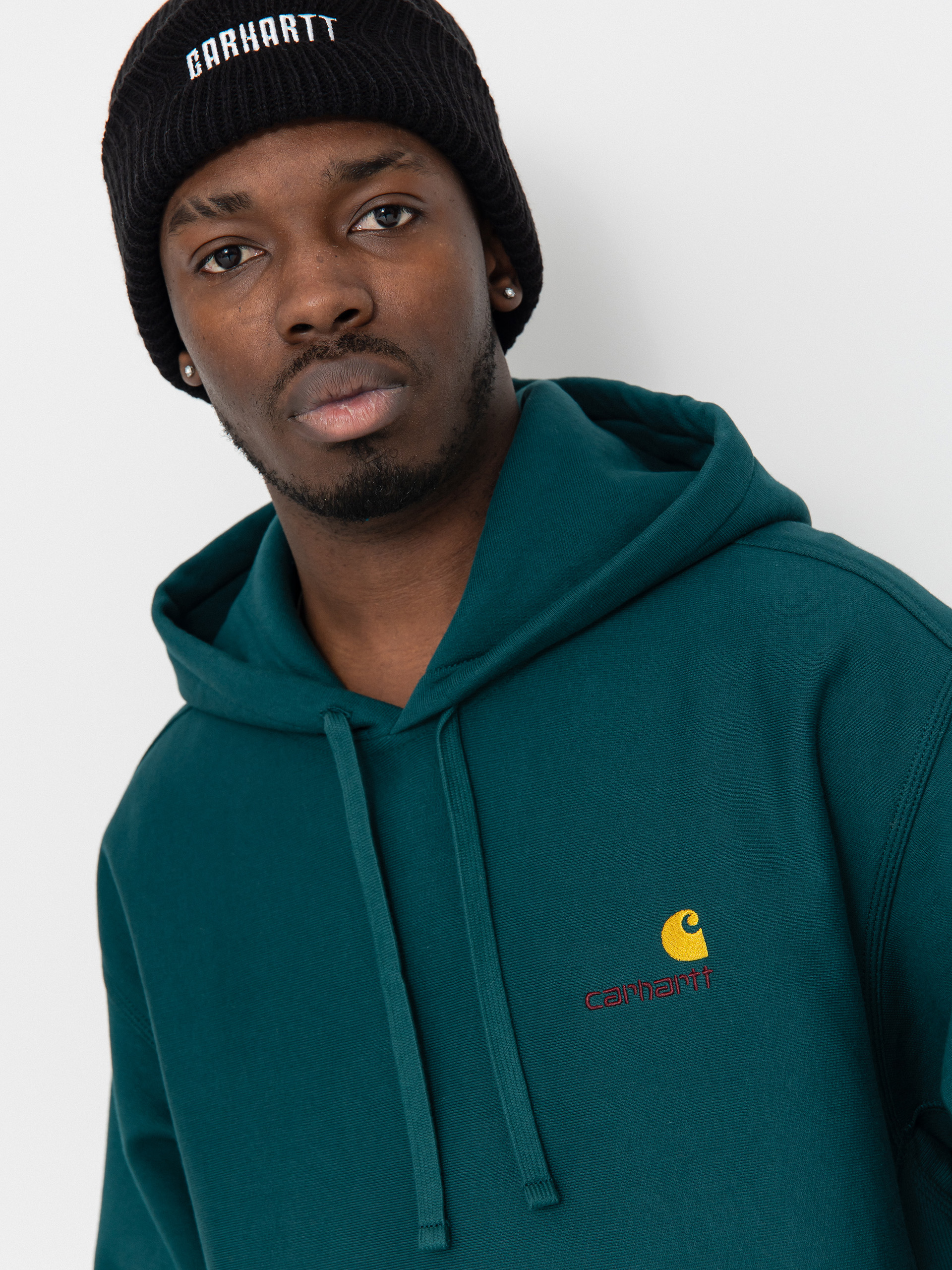 Carhartt WIP American Script HD Kapucnis pulóver (malachite)
