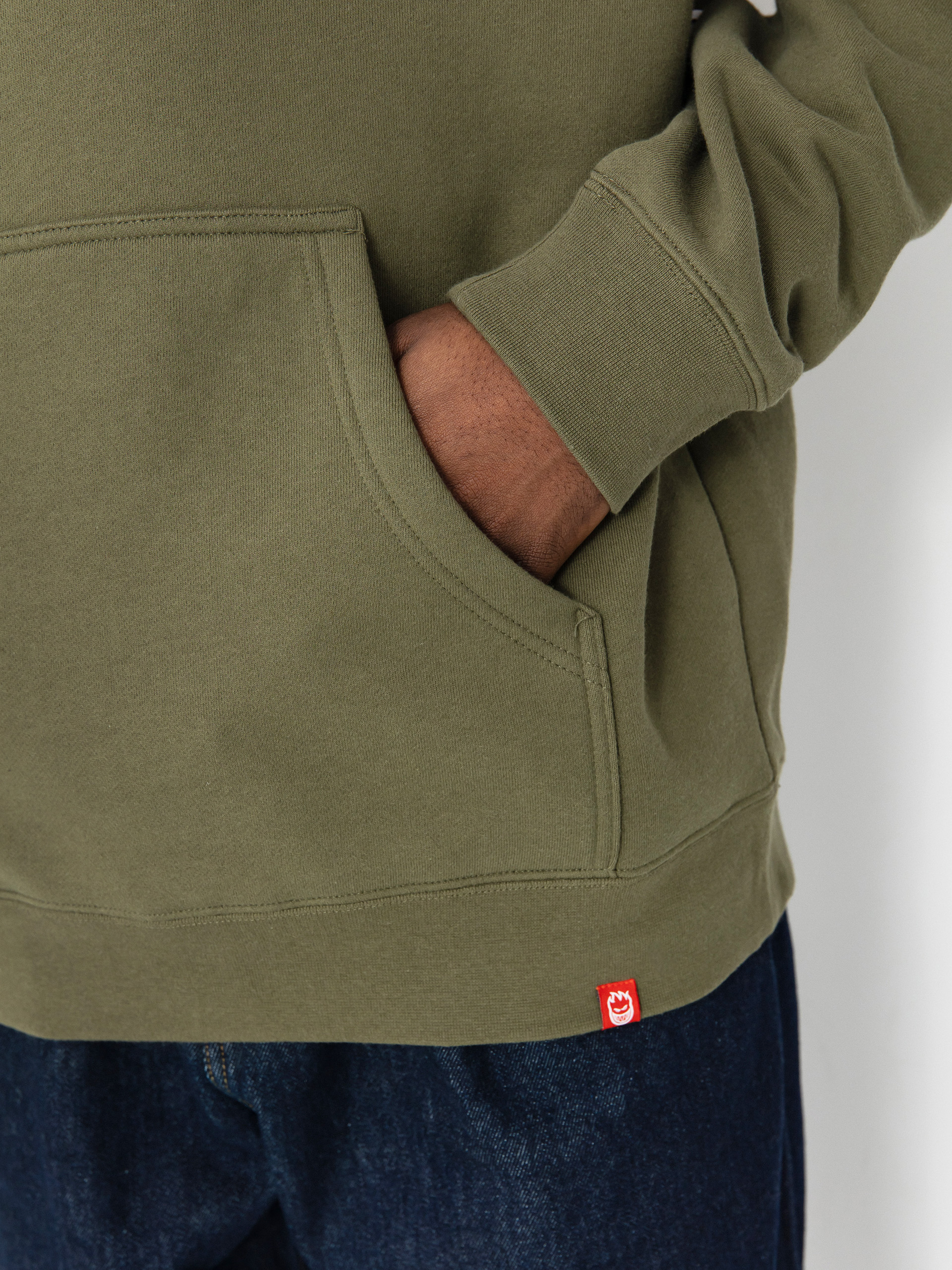 Spitfire Venom HD Kapucnis pulóver (army green/red)