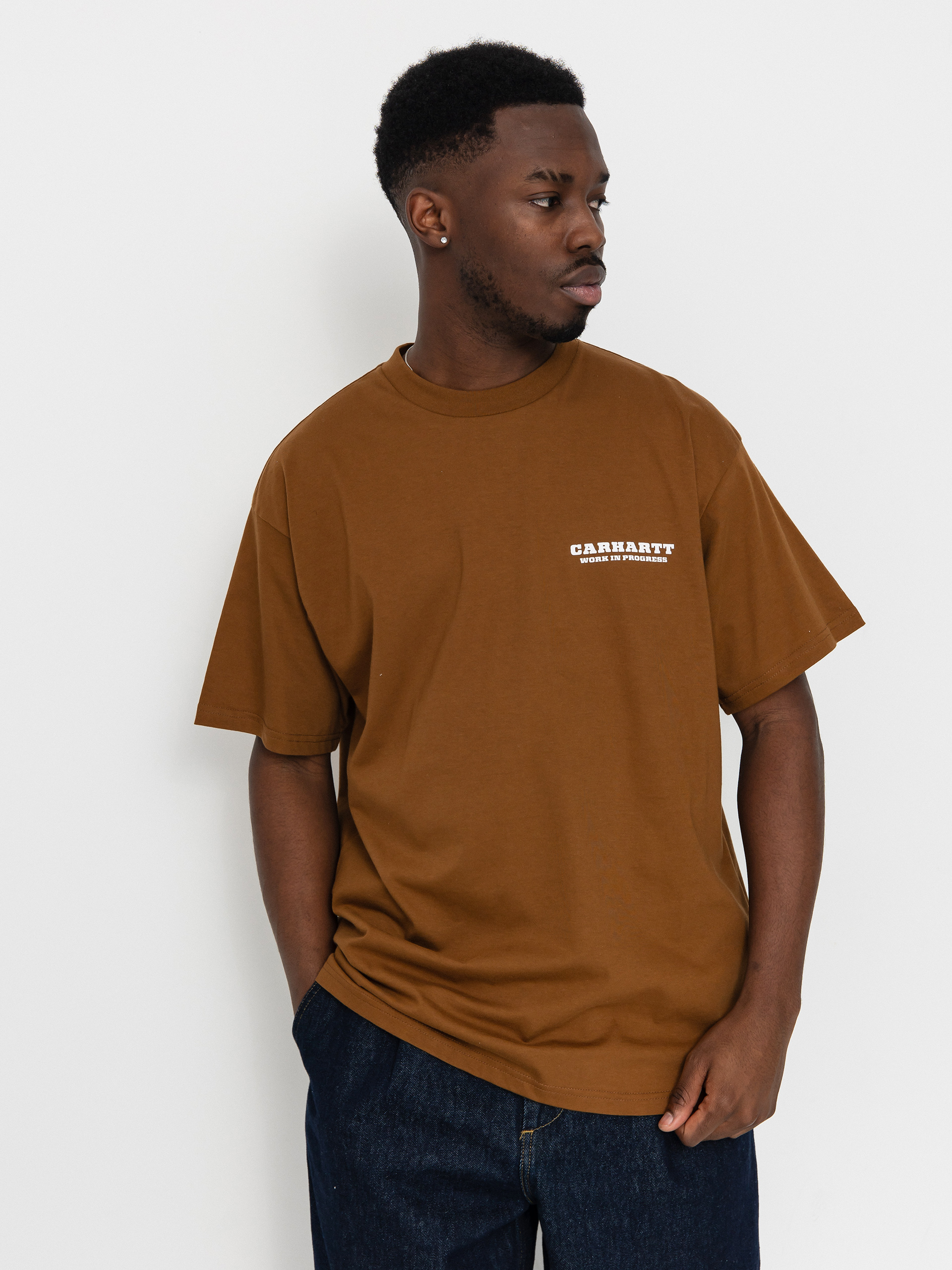 Póló Carhartt WIP Runaway (hamilton brown/white)