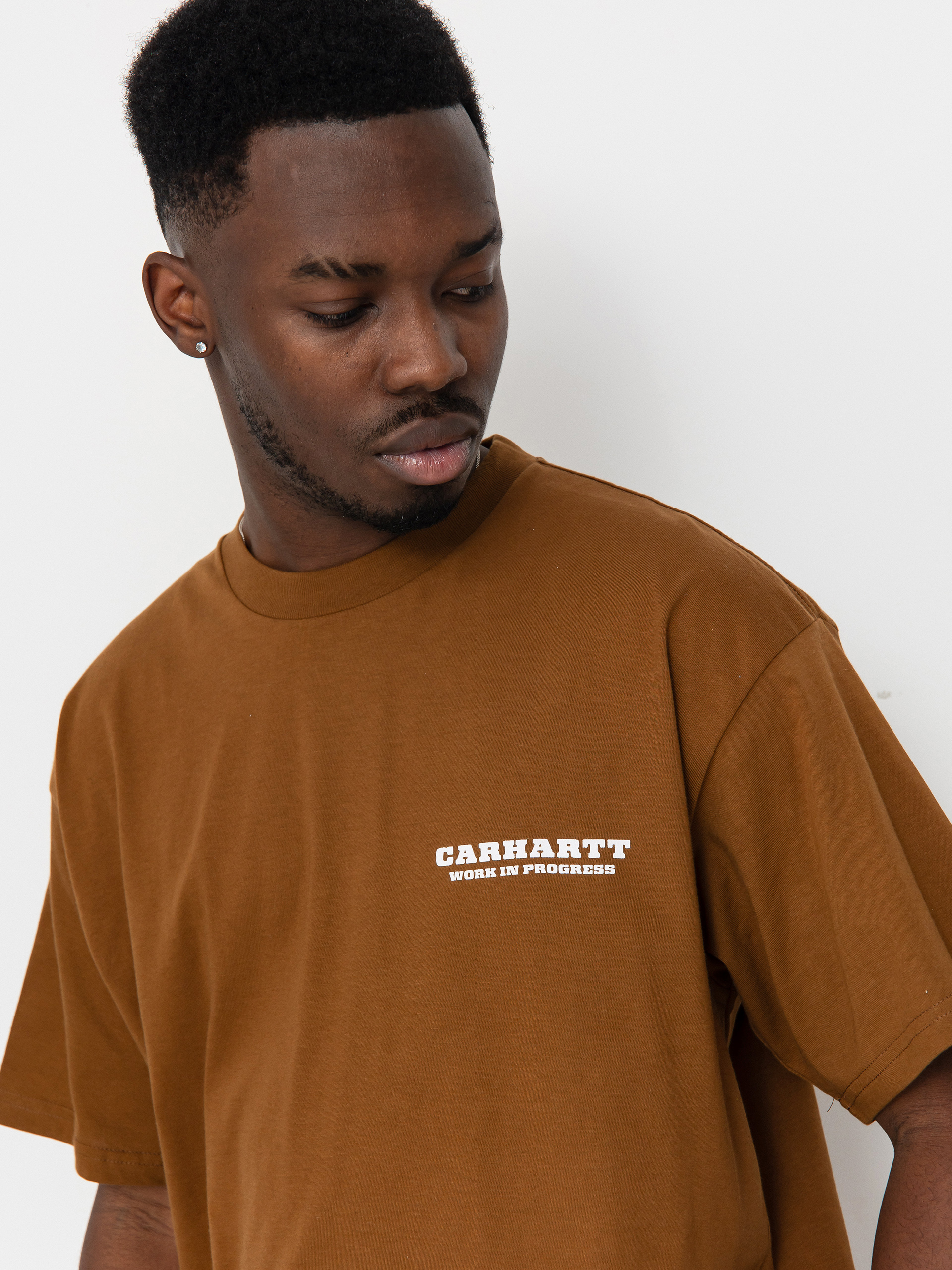 Póló Carhartt WIP Runaway (hamilton brown/white)