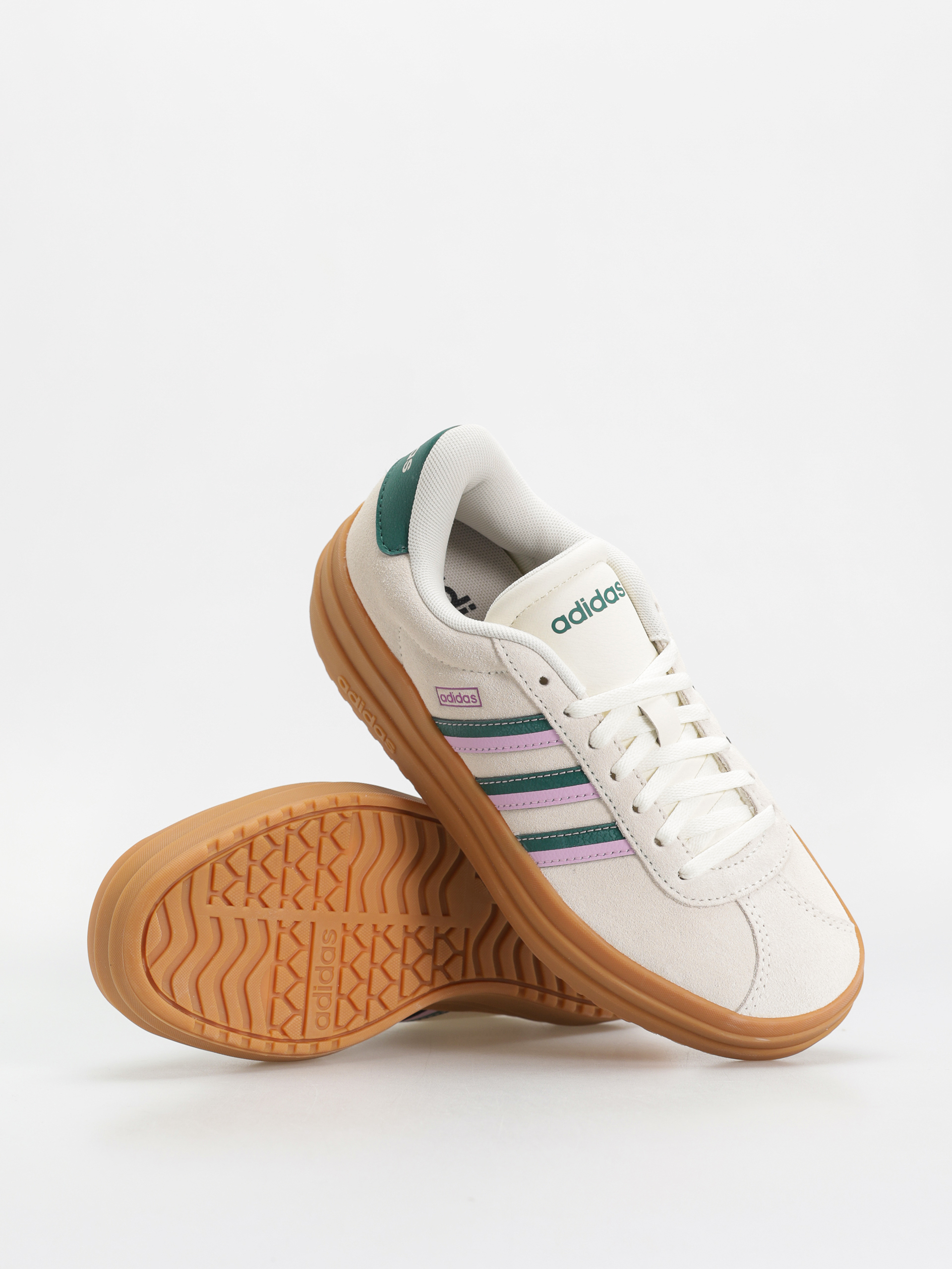 adidas Vl Court Bold Wmn Cipők (owhite/cgreen/blilil)