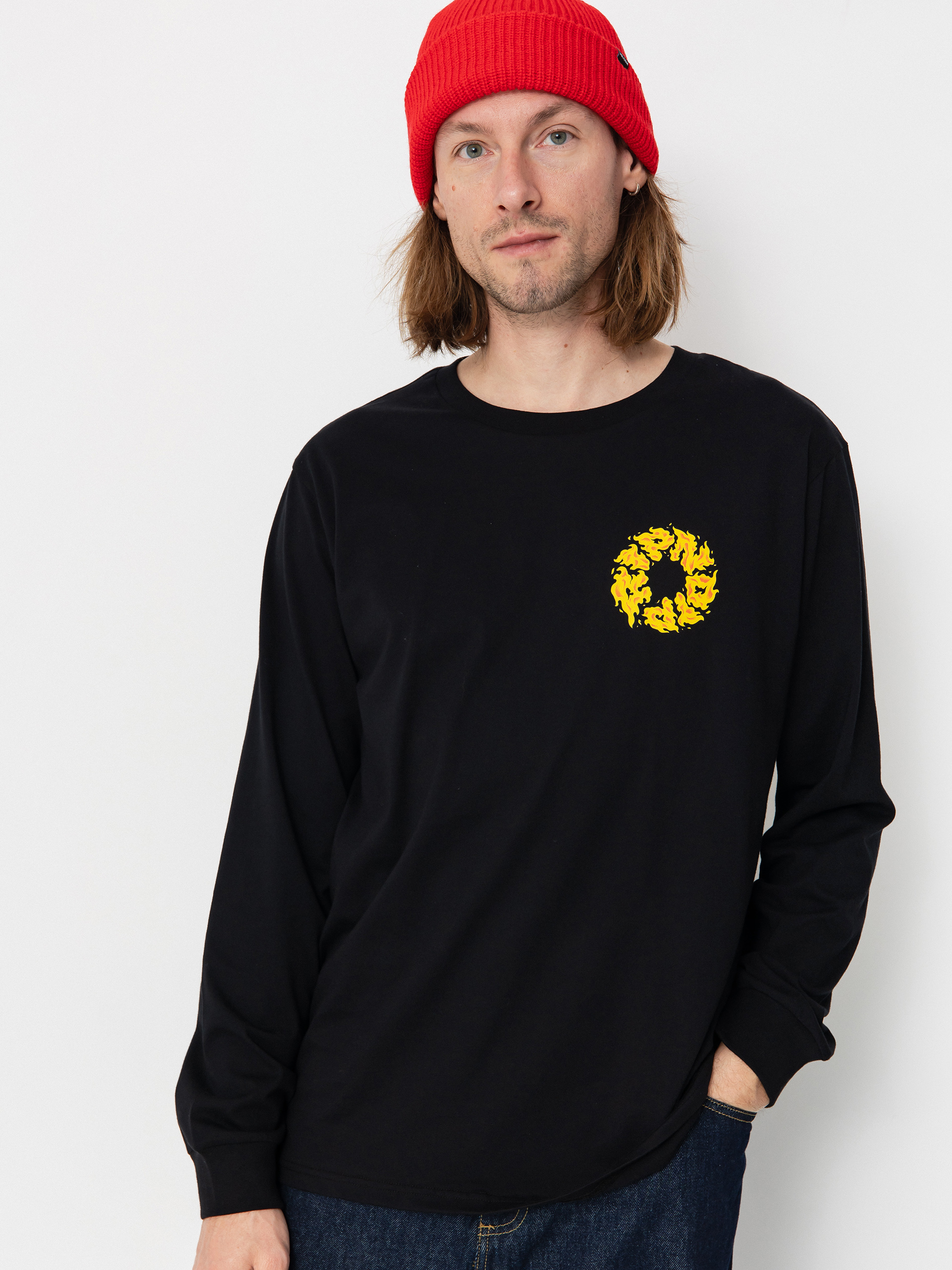 Hosszú ujjú felső RipNDip Burn In Heck (black)