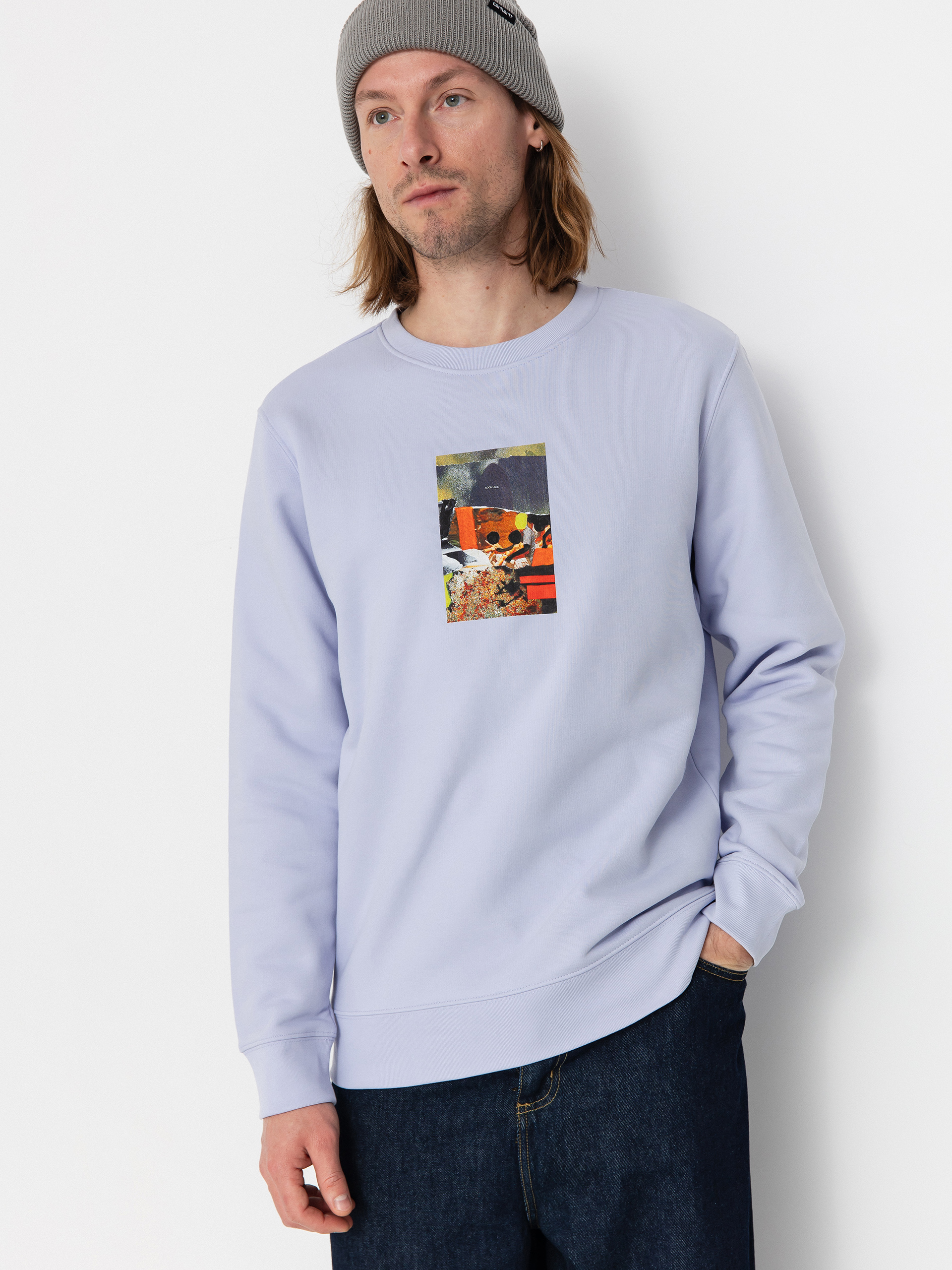 Poetic Collective Good Luck Crewneck Pulóver (purple)