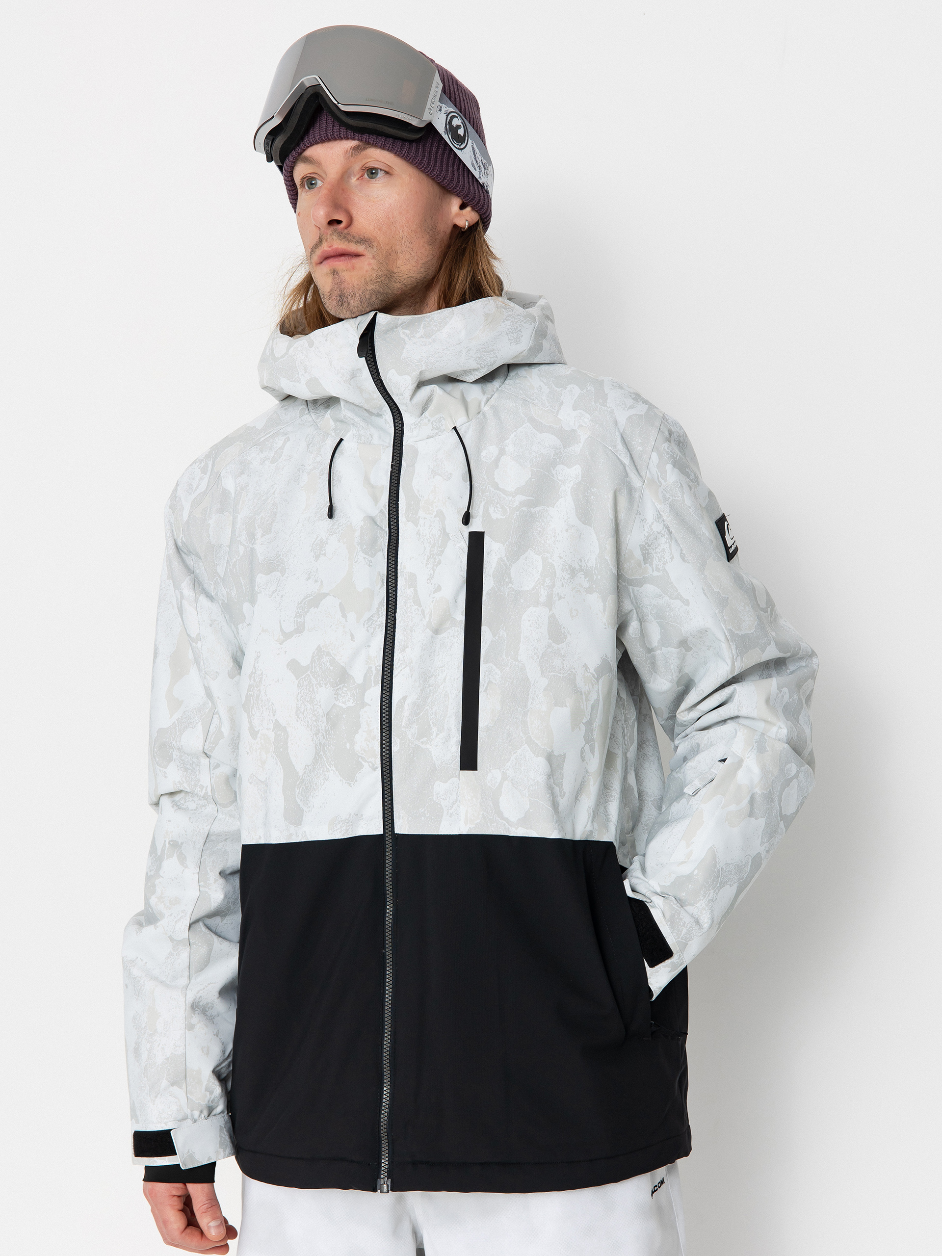 Férfi Snowboard dzseki Quiksilver Mission Printed Block (nature zoom birch)