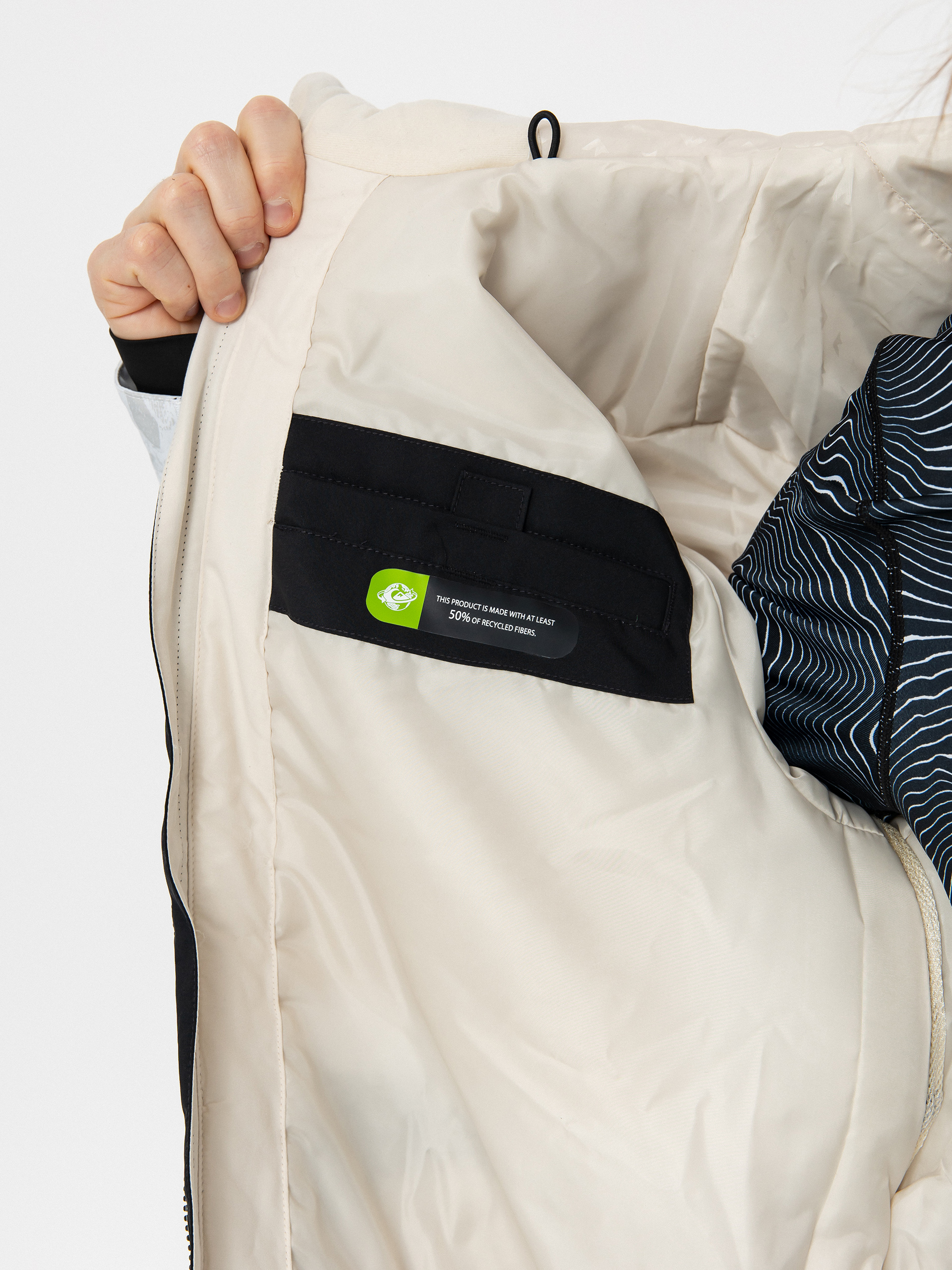 Férfi Snowboard dzseki Quiksilver Mission Printed Block (nature zoom birch)