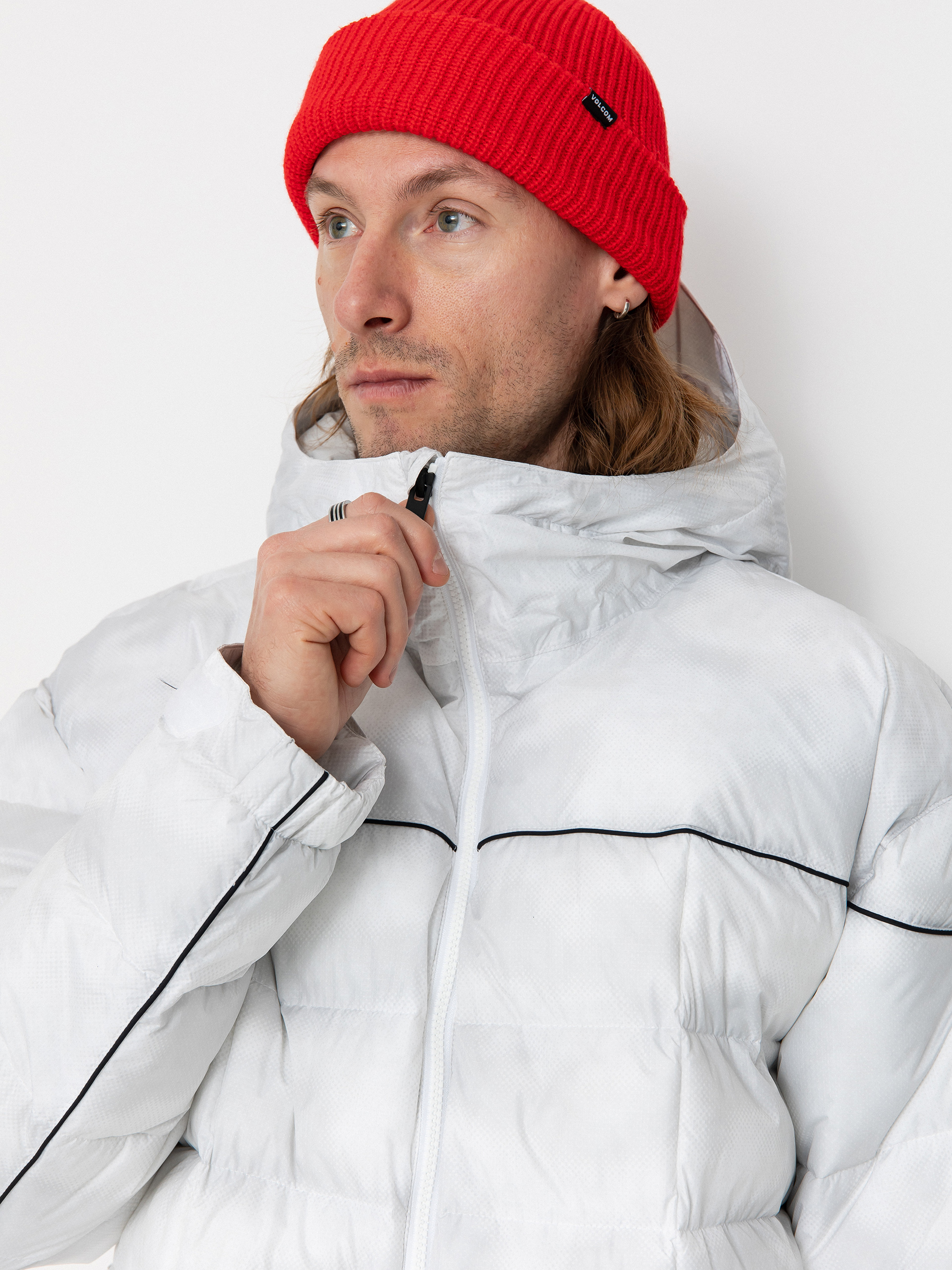 Férfi Snowboard dzseki Volcom Sew Down (white camo)