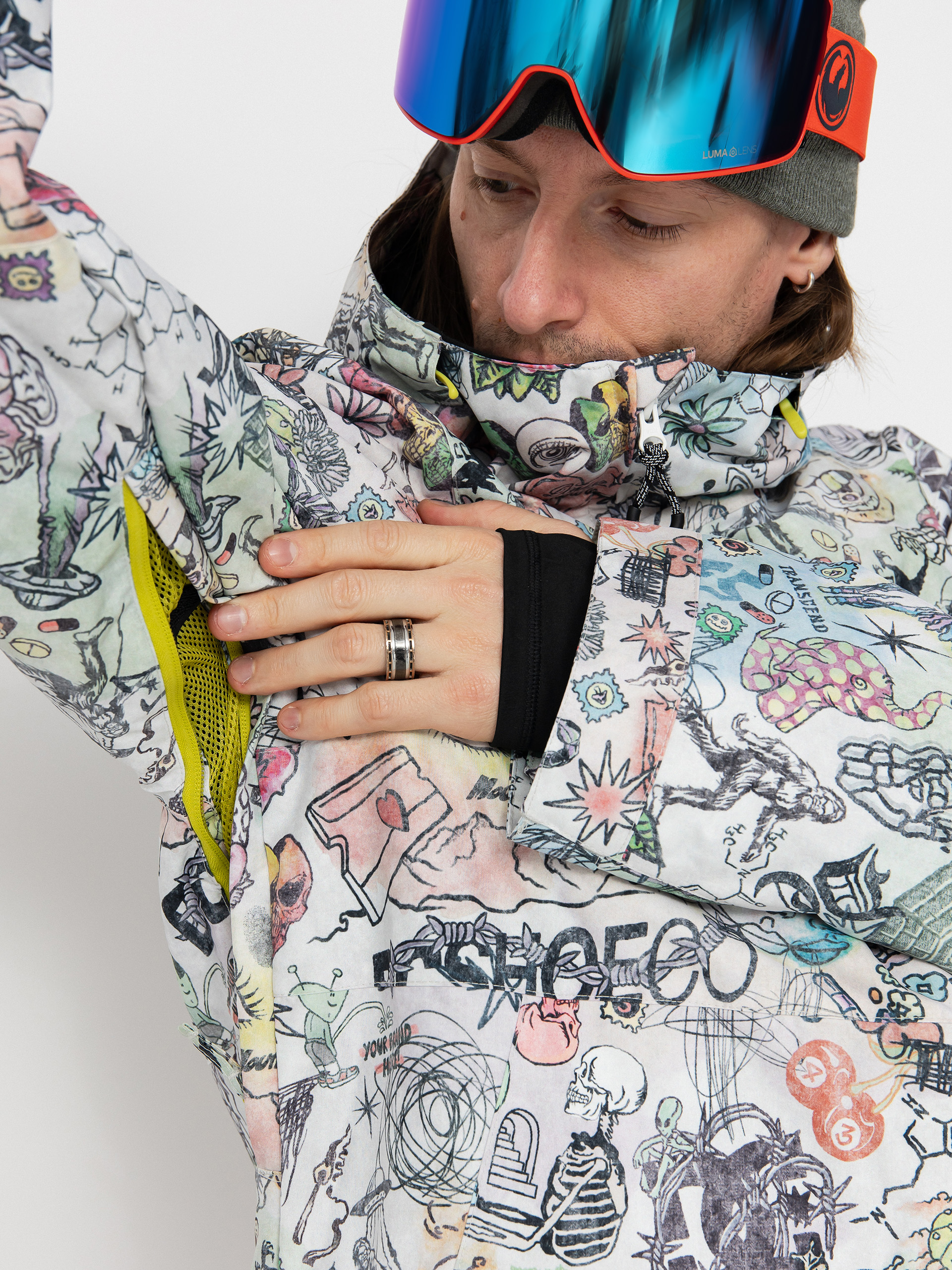 Férfi Snowboard dzseki DC Basis Print (vision quest)