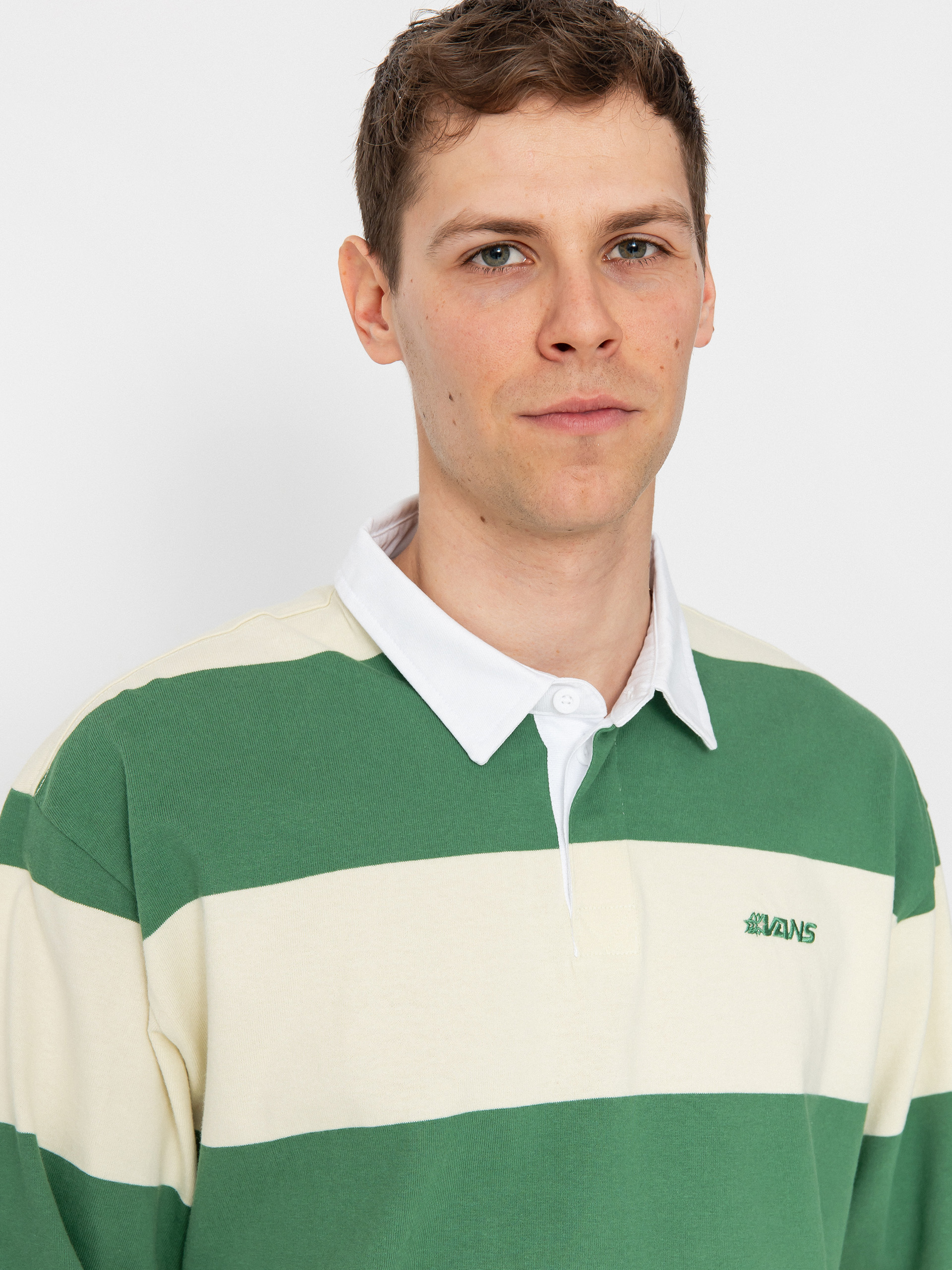 Vans Ward Stripe Rugby Knit Hosszú ujjú felső (fairway/lemon icing)