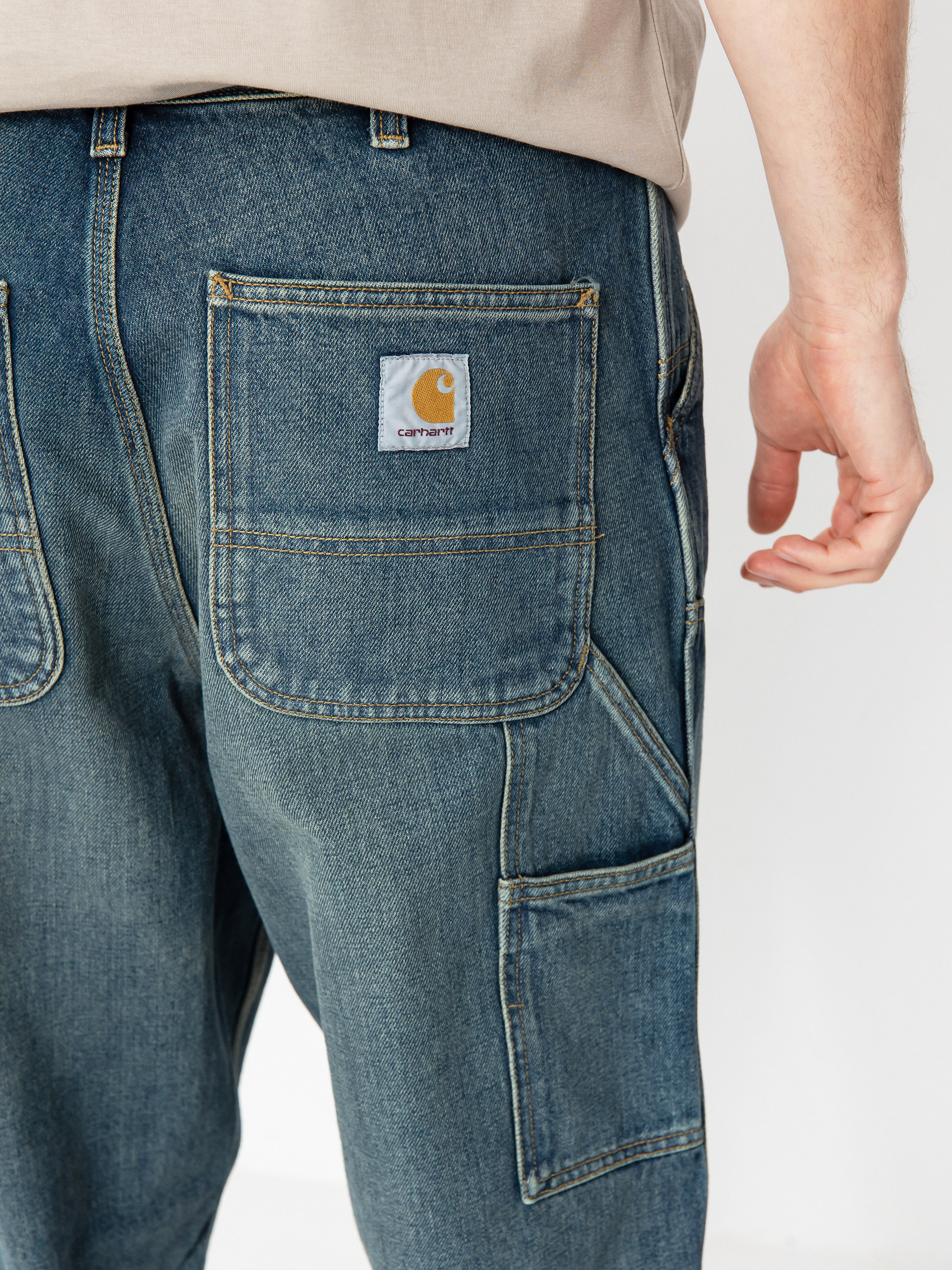 Carhartt WIP Double Knee Kisnadrág (blue)