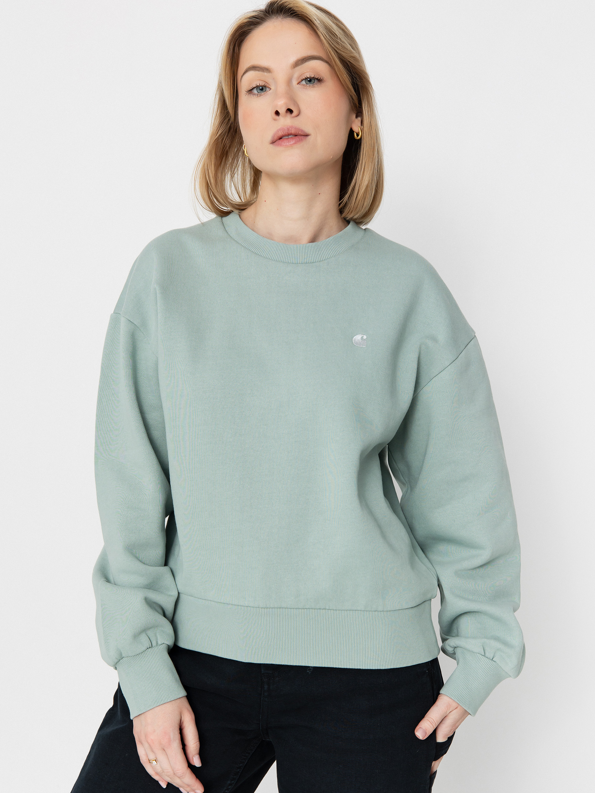 Carhartt WIP Casey Wmn Pulóver (frosted green/silver)