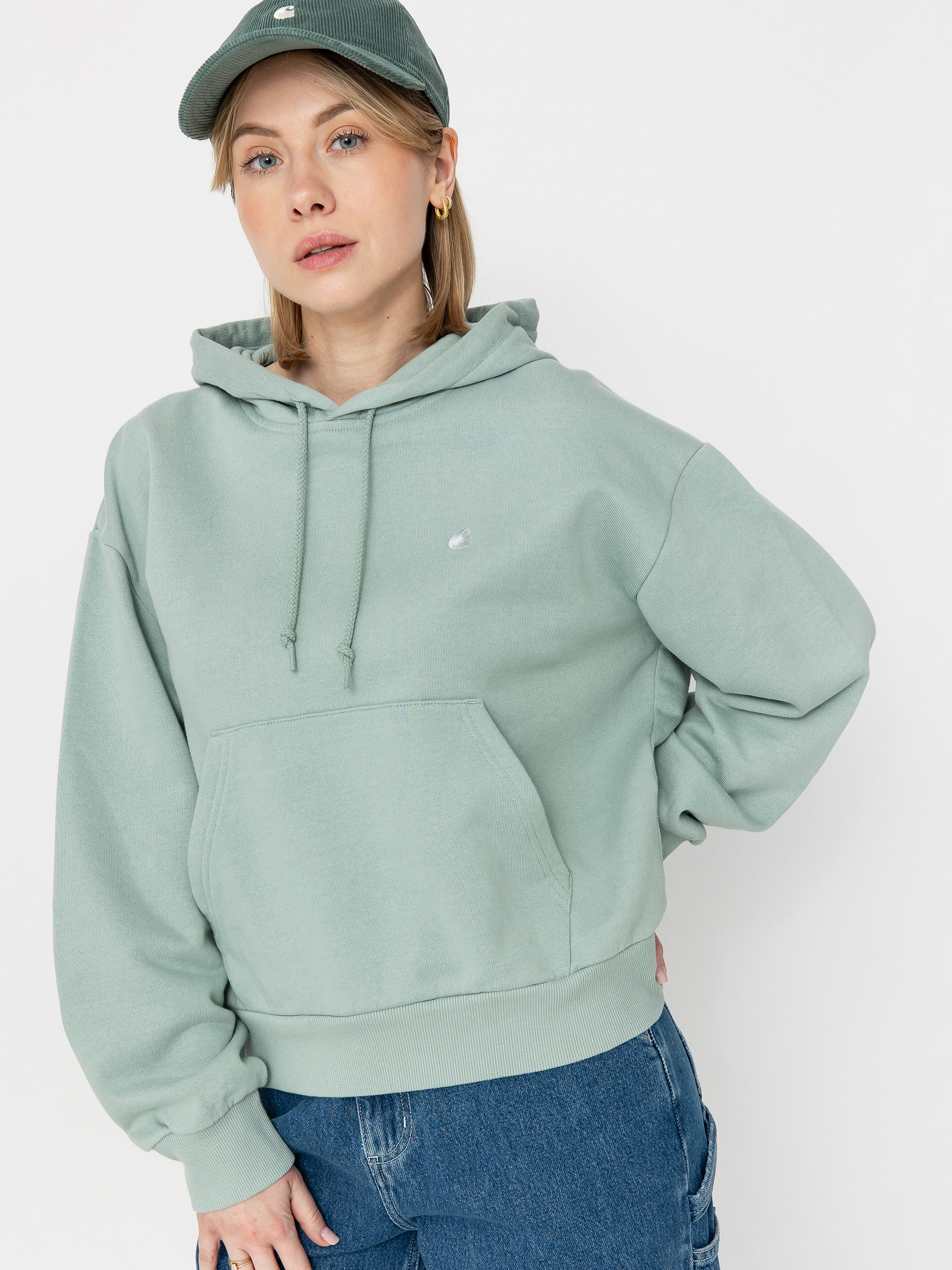 Carhartt WIP Casey HD Wmn Kapucnis pulóver (frosted green/silver)