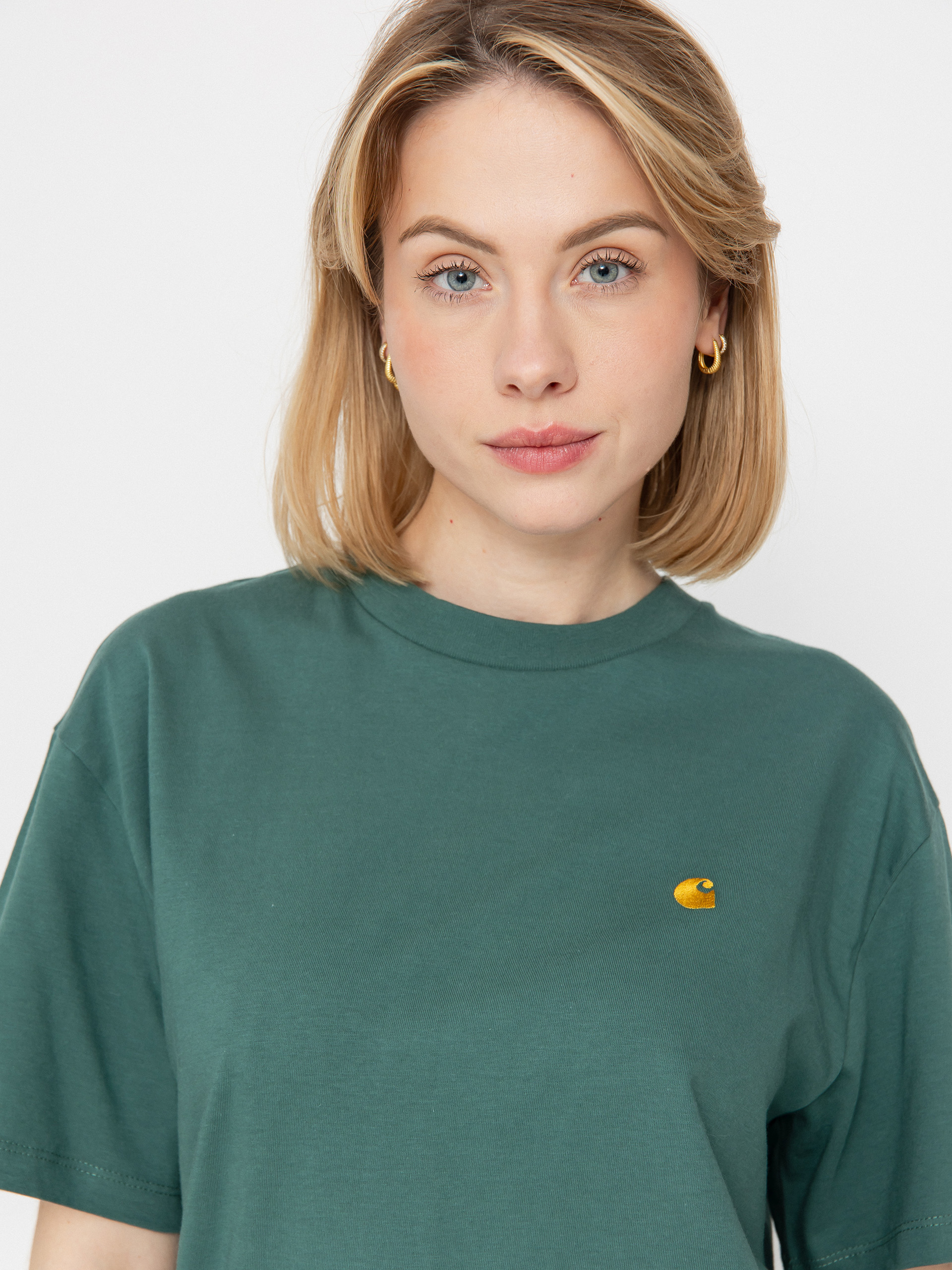 Carhartt WIP Chase Wmn Póló (silver pine/gold)