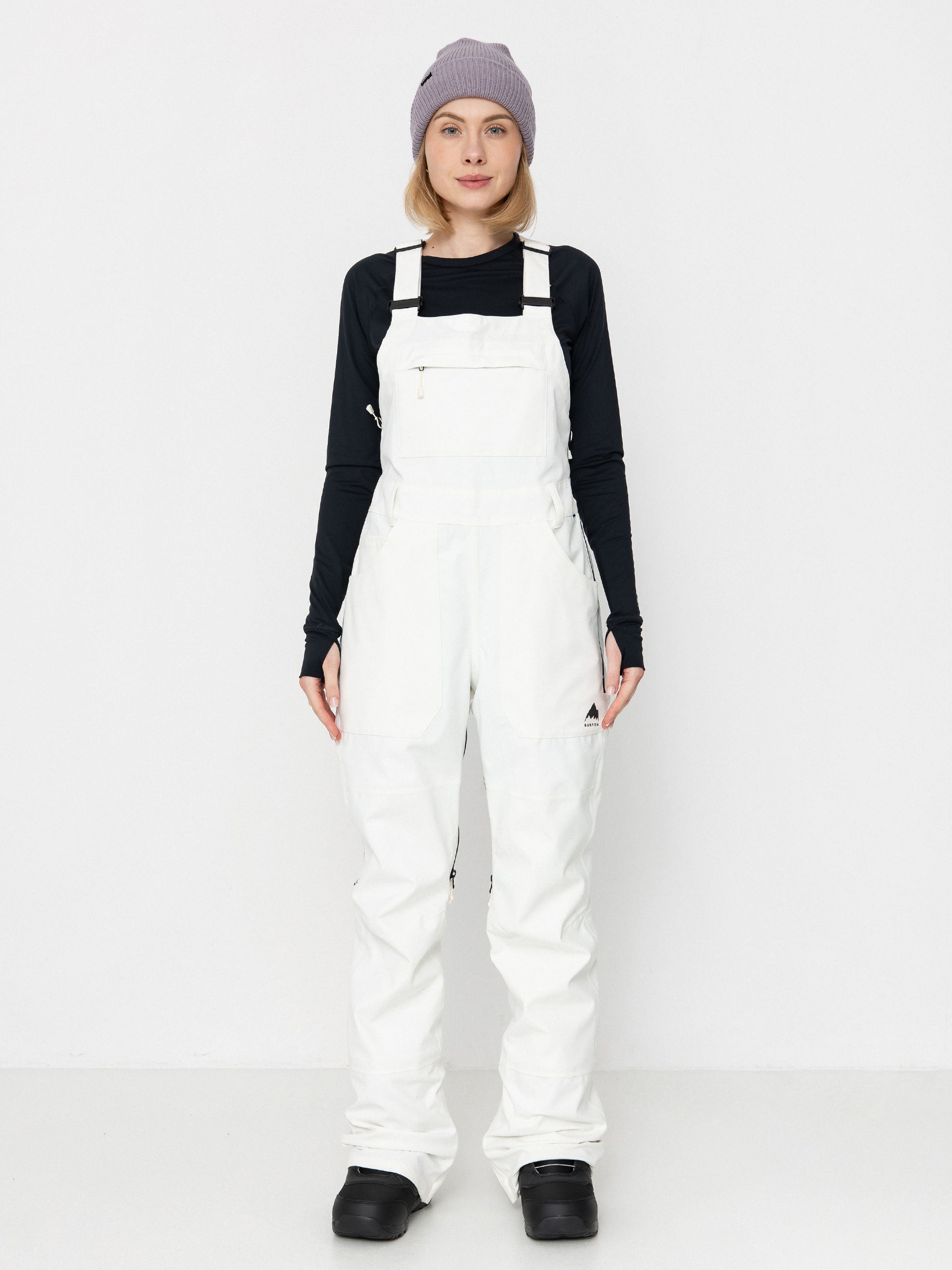 Női Snowboard nadrág Burton Avalon Stretch Bib (stout white)