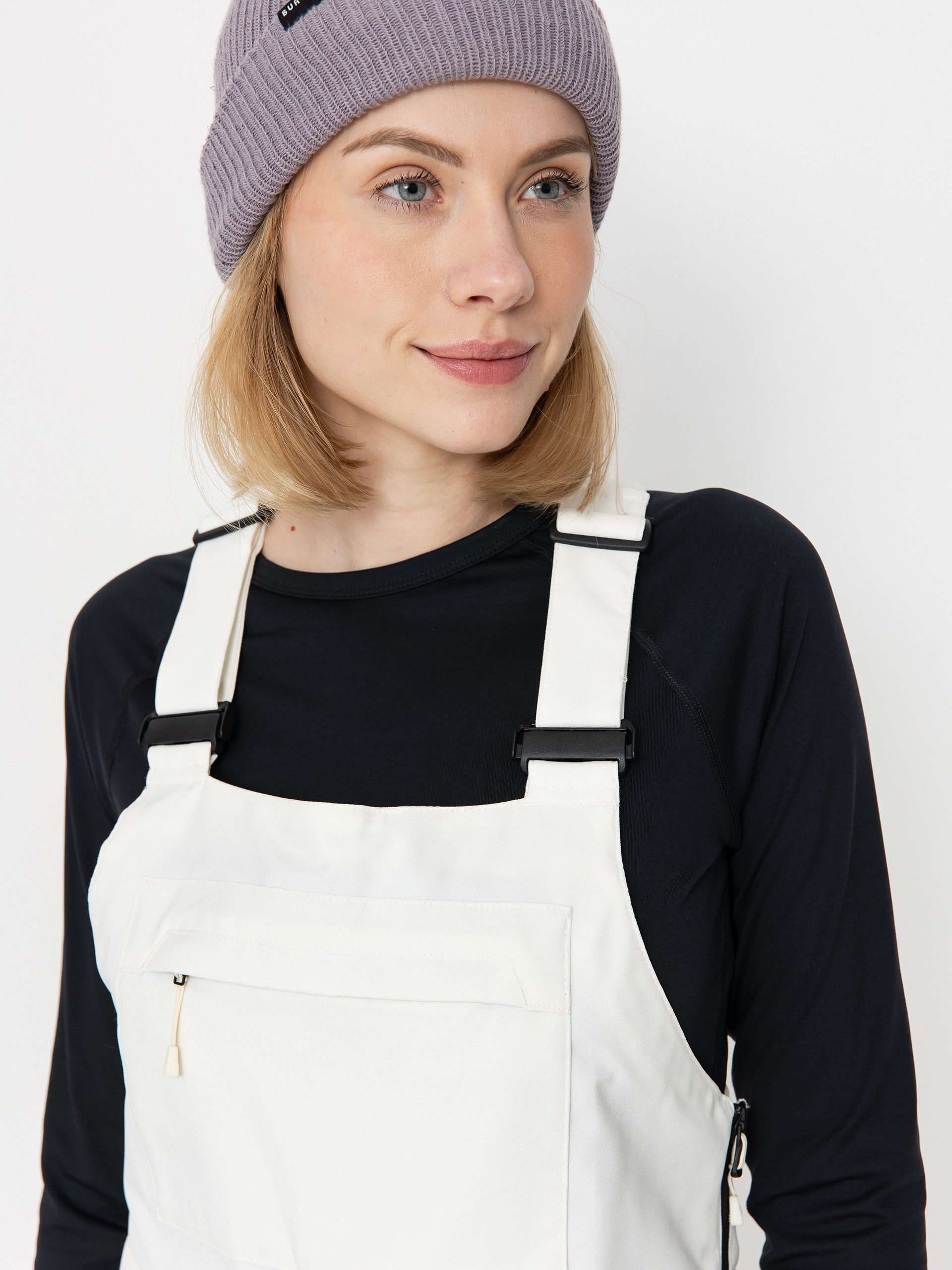 Női Snowboard nadrág Burton Avalon Stretch Bib (stout white)