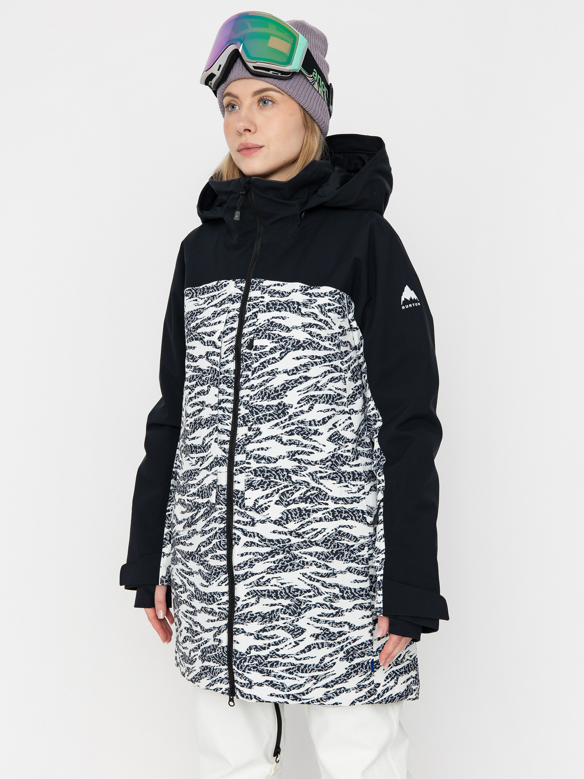 Női Burton Prowess 2.0 Snowboard dzseki (true black/zebra camo)