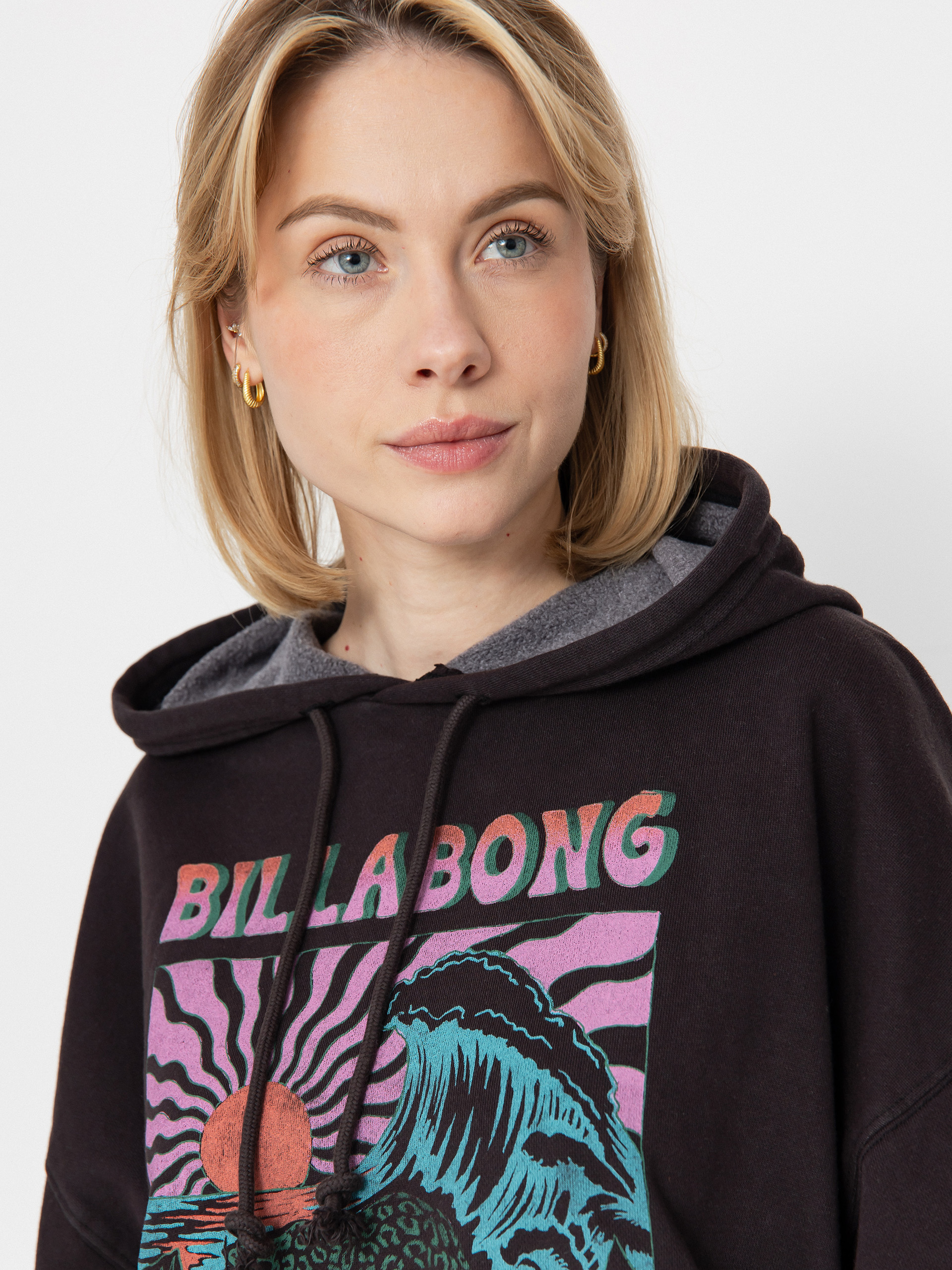 Billabong Keep It Up HD Wmn Kapucnis pulóver (black sands)
